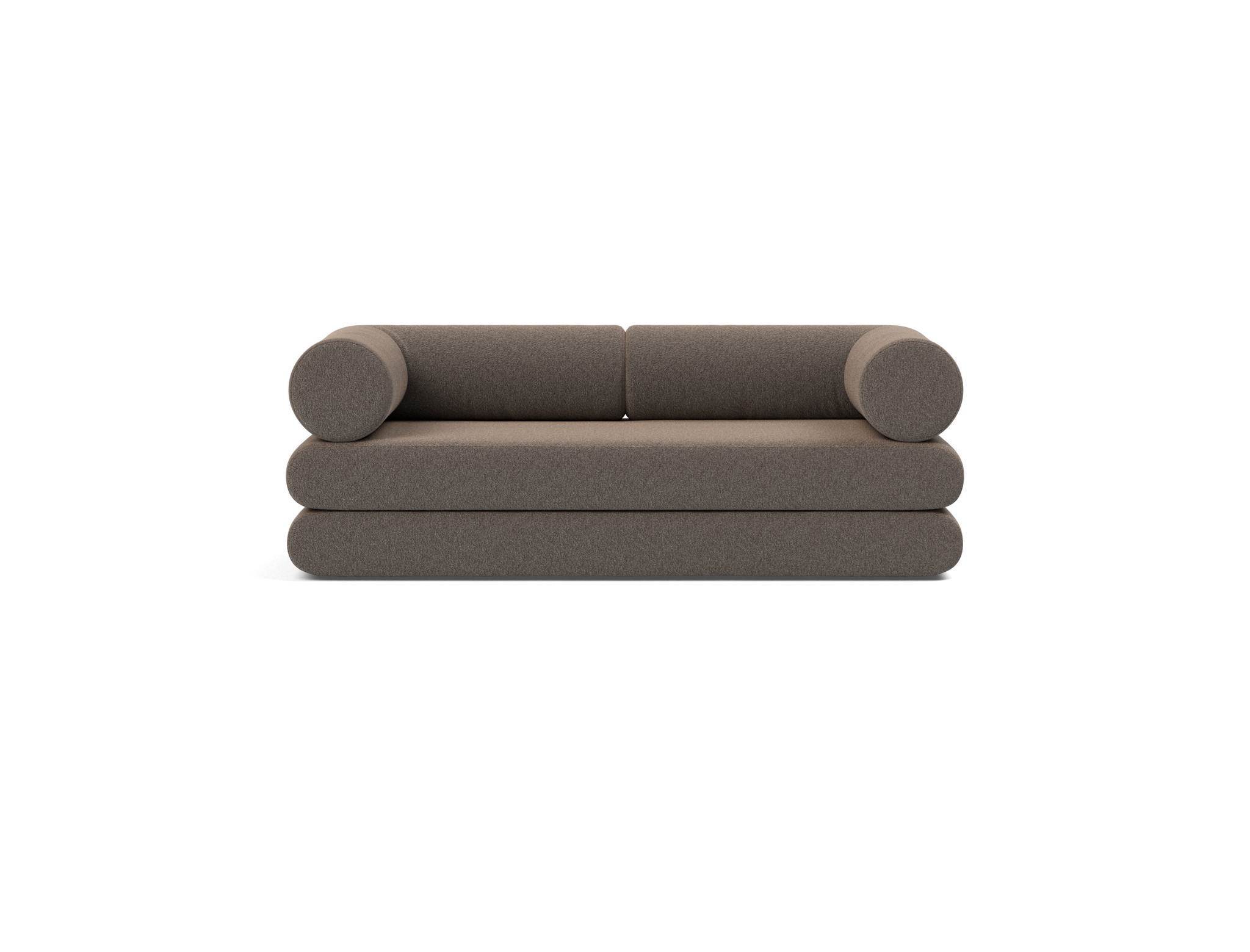 Tagesbett Circlus mit L-förmigen Armlehnen Boucle Skandi 530-Taupe