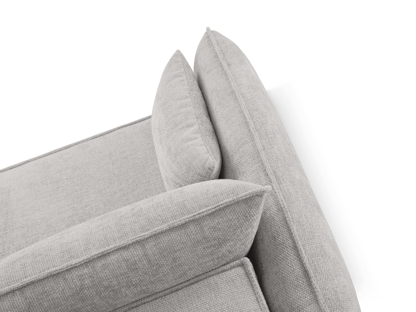 Micadoni Ecksofa Kaelle 4-Sitzer mit Schlaffunktion Rechts Chenille Hellgrau