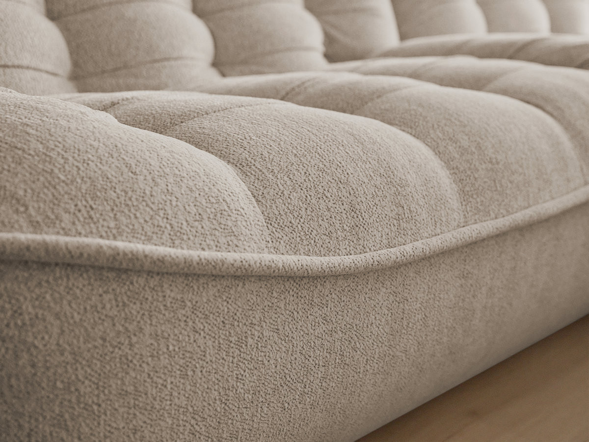 Bobochic Serena Wohnlandschaft Melange-Stoff Taupe