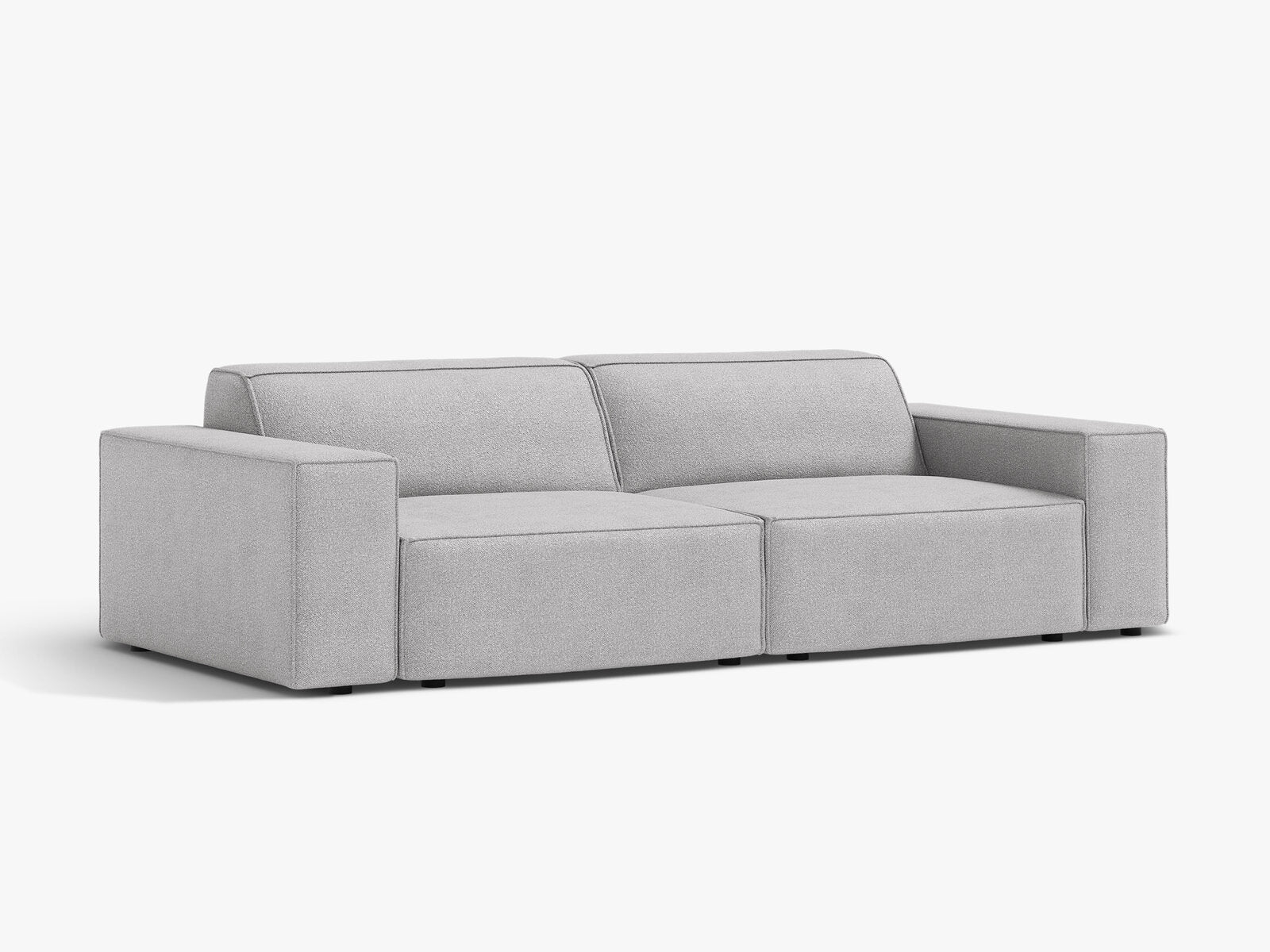 Micadoni 3-Sitzer Sofa Jodie Boucle Baloo Hellgrau