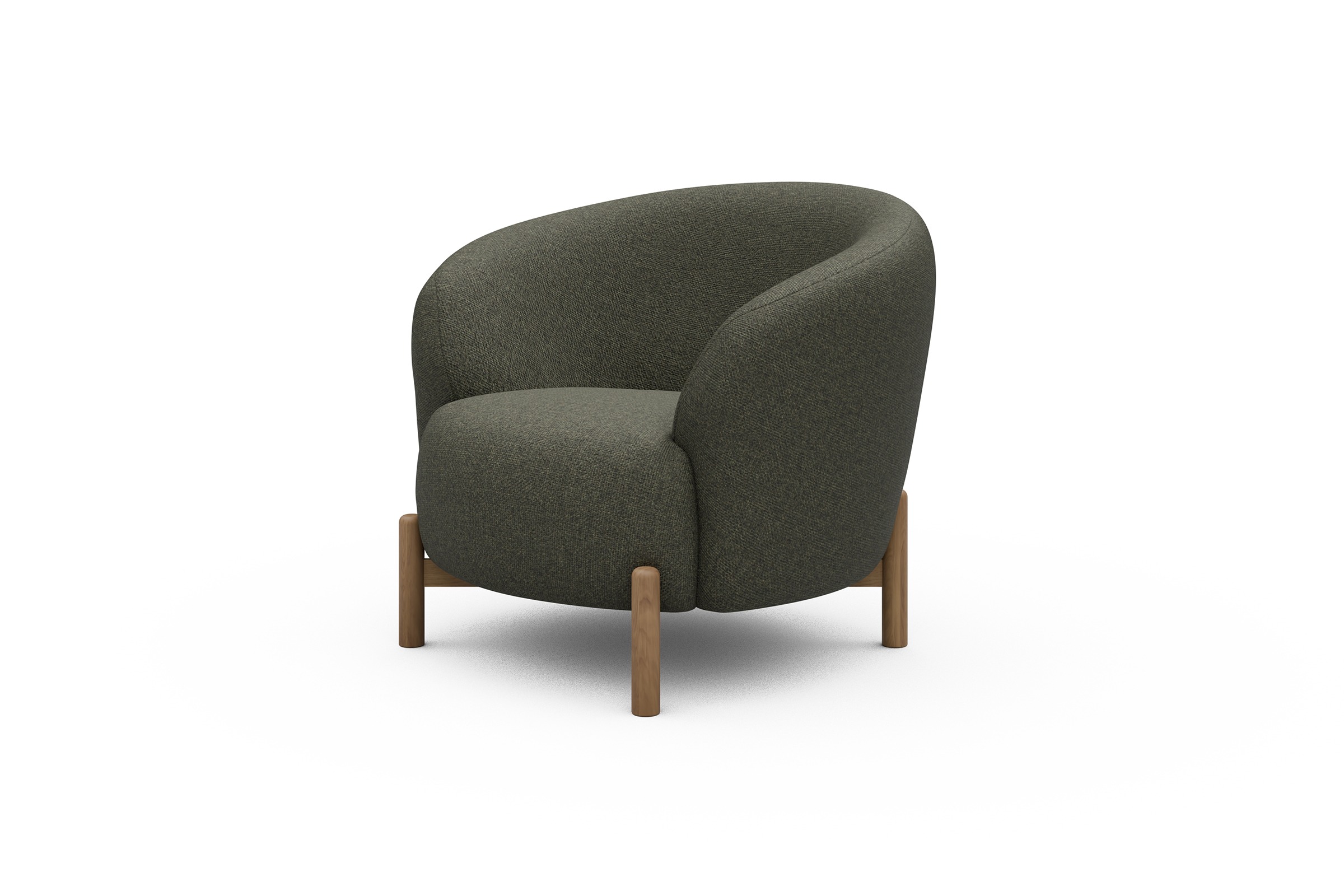Sessel Ronda Holzbeine Eiche Natur Sama-Winter-Moss