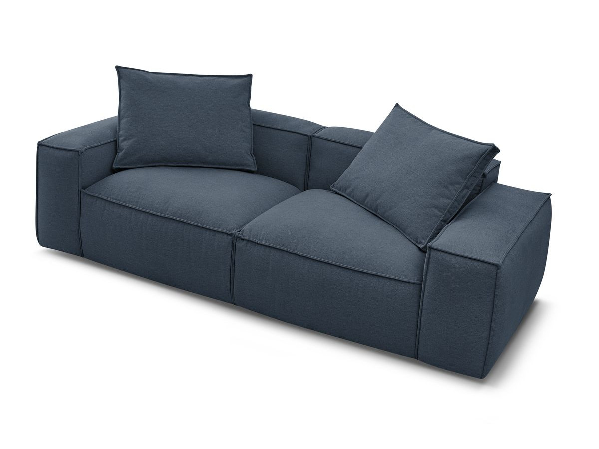 Bobochic Boheme Sofa 3-Sitzer Melange-Stoff Dunkelblau