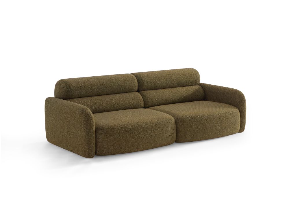 Cosmopolitan Design Sofa Malmo 4-Sitzer Strukturierter Stoff Scott Olive