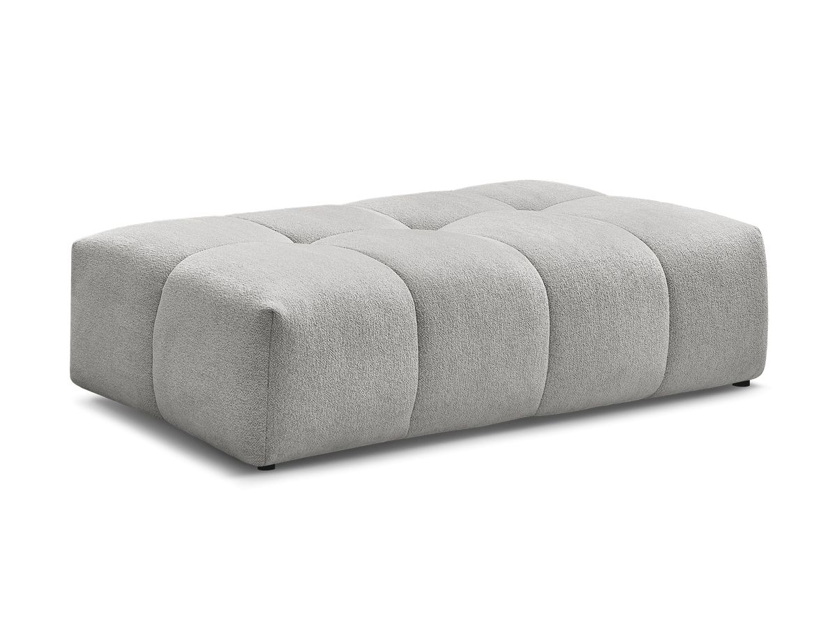 Bobochic Everest Pouf 140 × 70 cm Melange-Stoff Hellgrau
