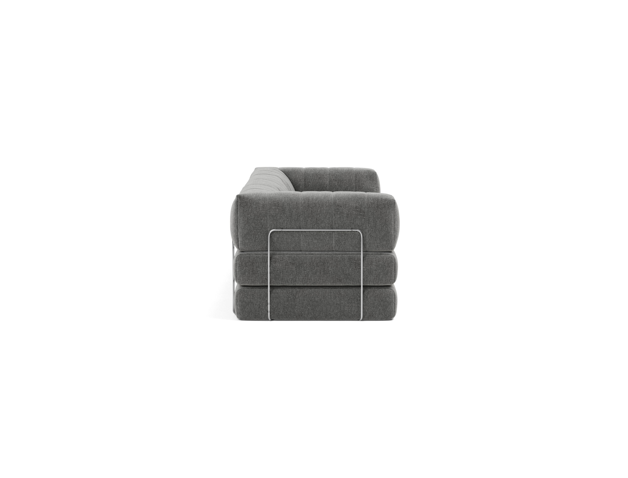 Schlafsofa CozyPad Grand mit Armlehnen Strukturierter Stoff Twist 563-Charcoal