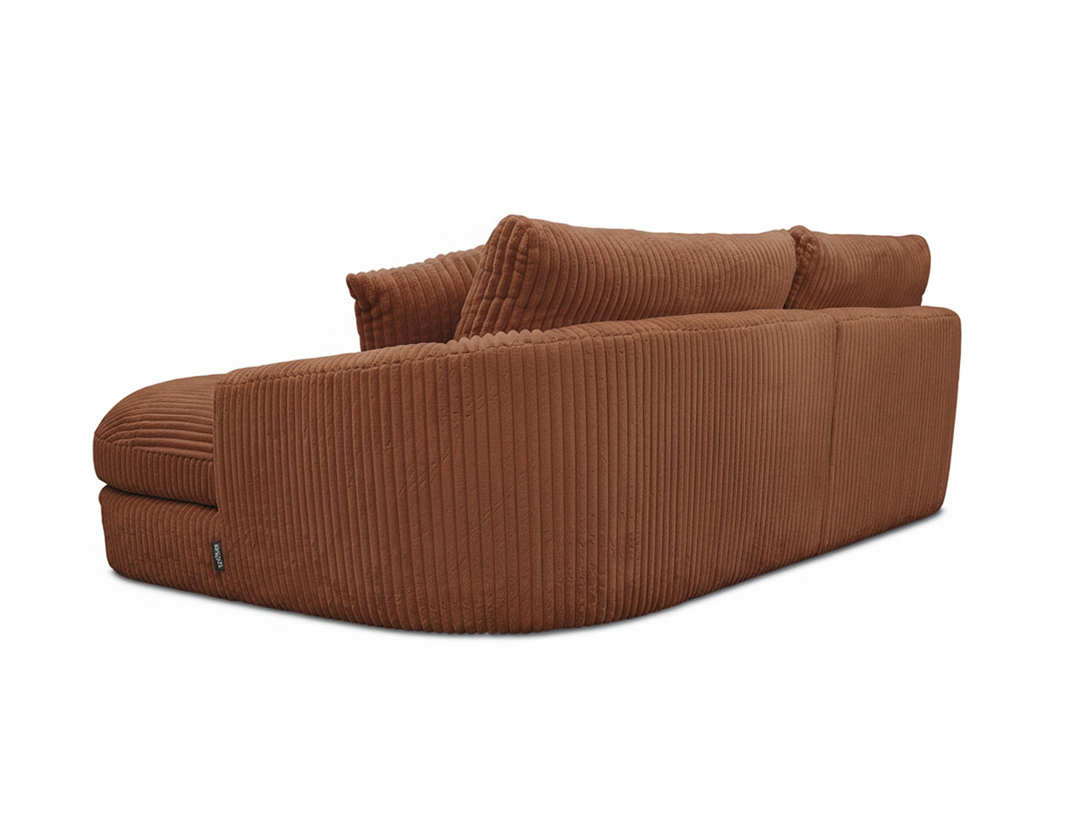 Bobochic Belem Sofa 3-Sitzer Breitcord weich Orange