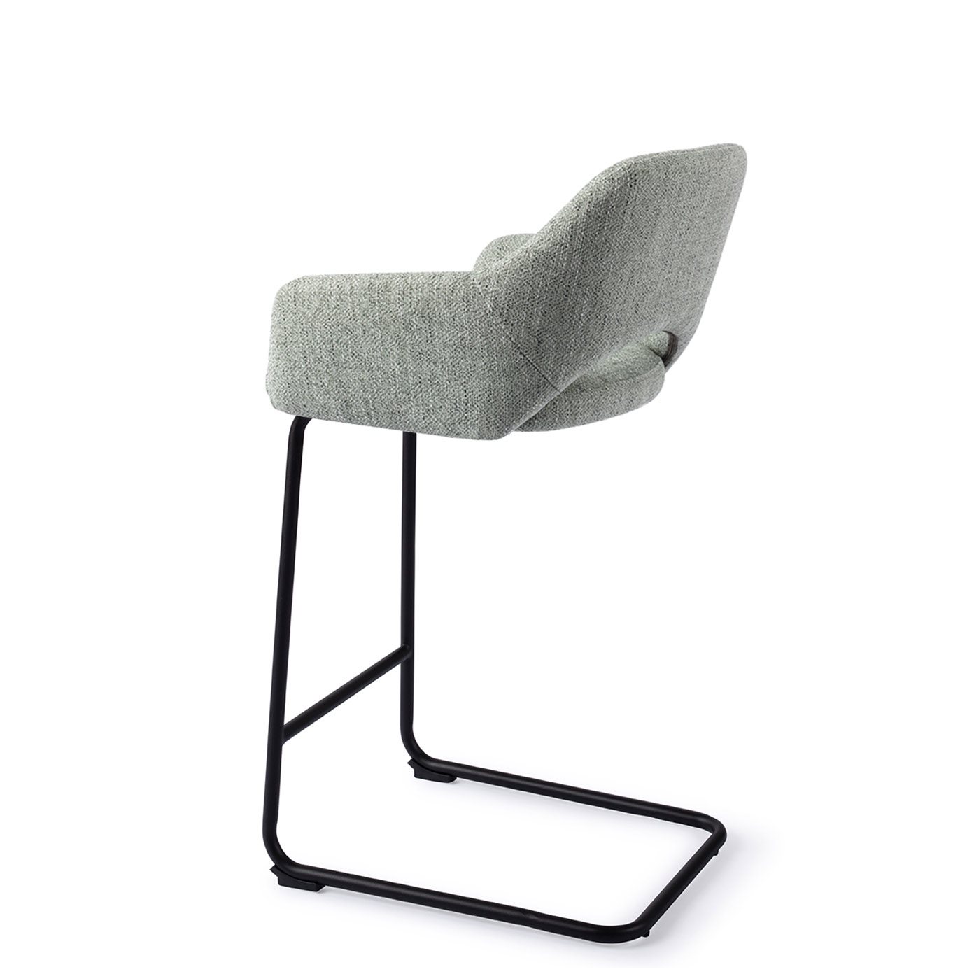 Jesper Home Barhocker Yanai Soft-Sage Arch Schwarz Barhöhe (75cm)