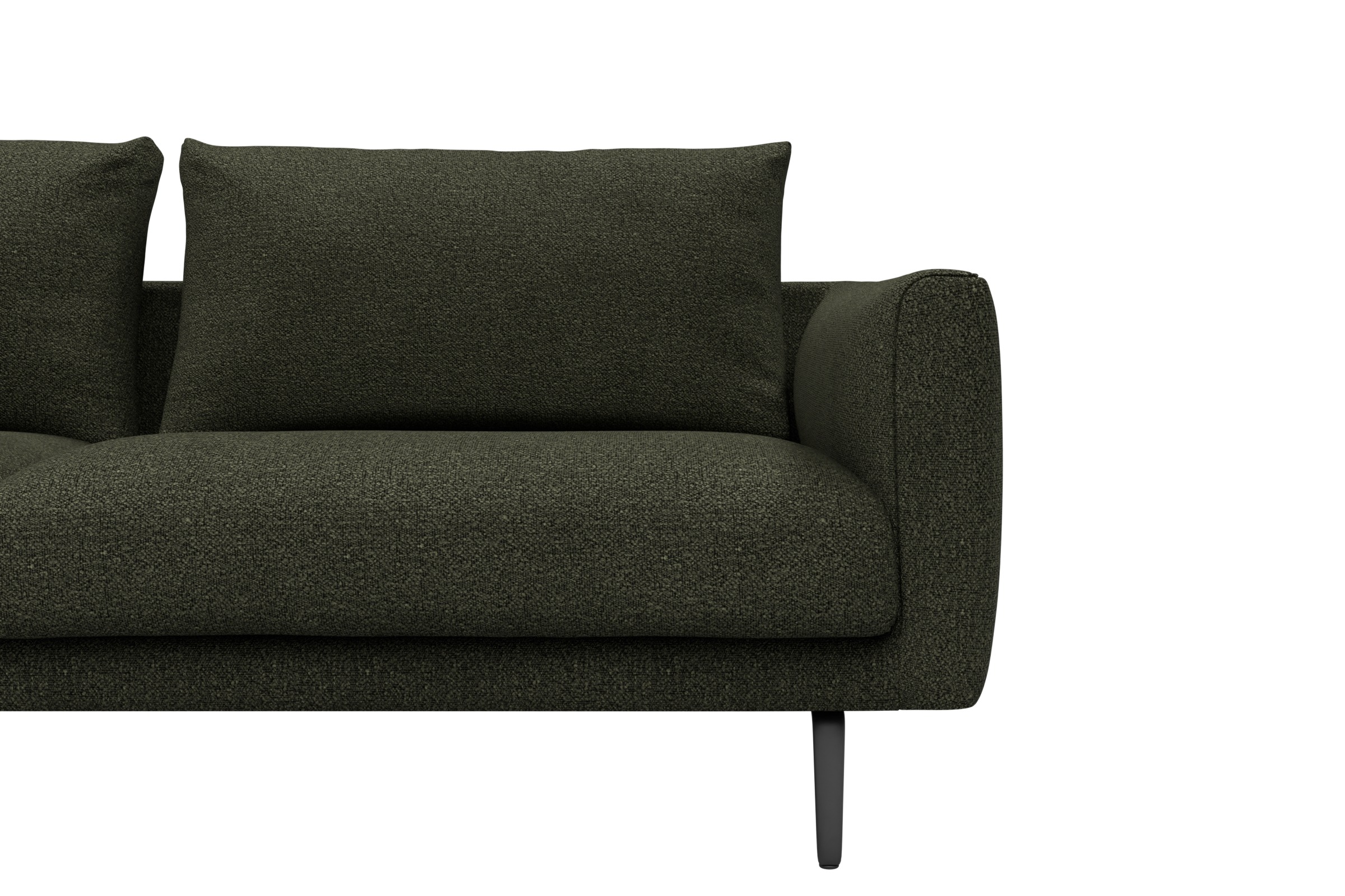 Sofa Karl 3-Sitzer Boucle-Forest-Green