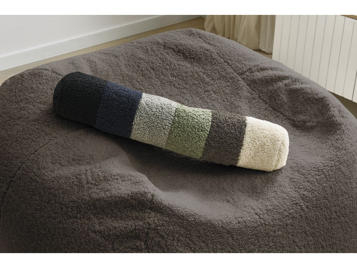 Bobochic Meribel Pouf Bouclé-Stoff Braun
