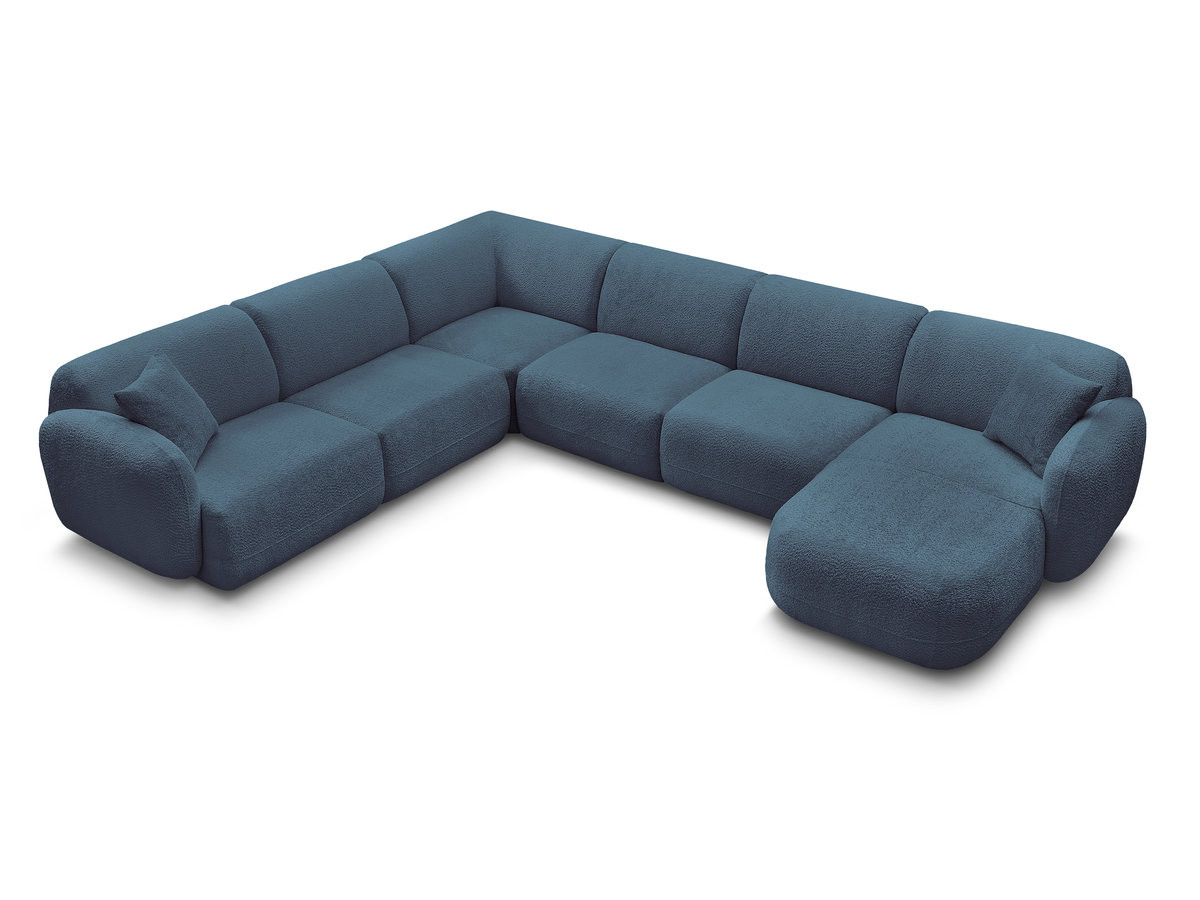 Bobochic Anda Wohnlandschaft Chenille Hellblau Ecke links