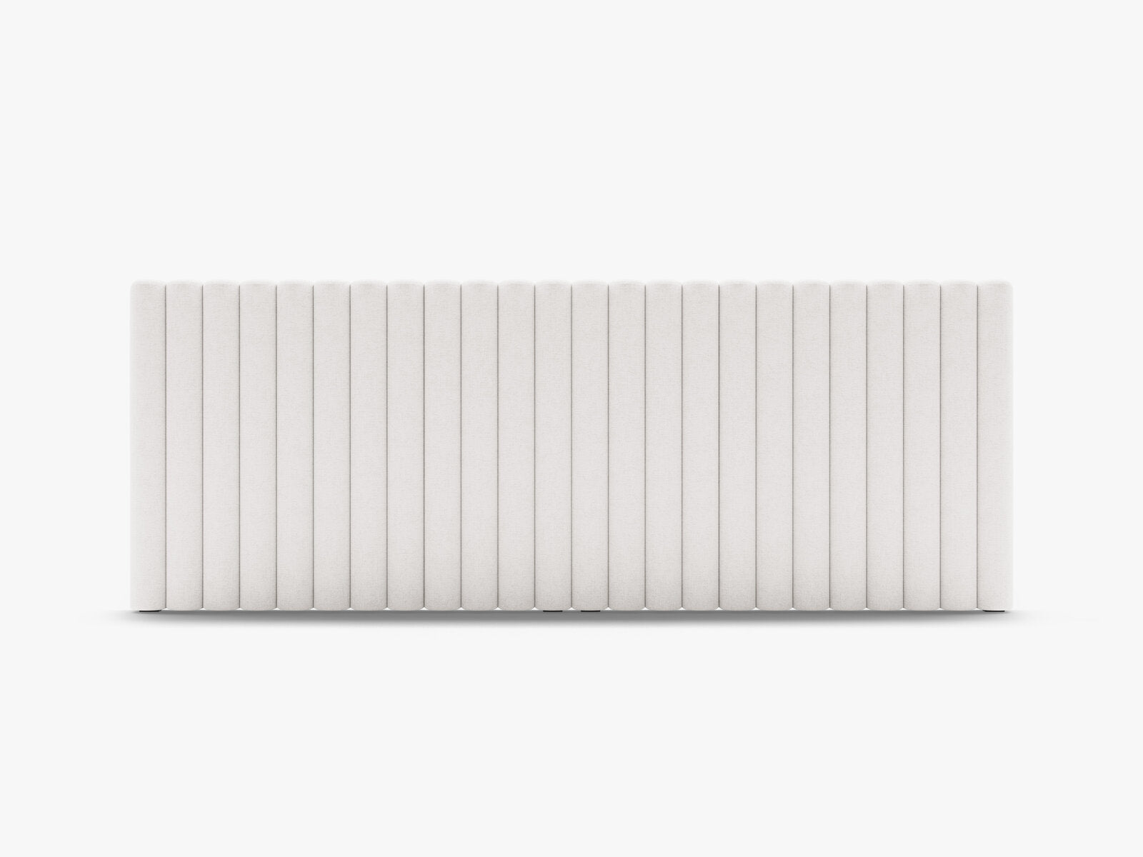 Micadoni Mistero Samtiger Kopfteil 160 cm Strukturierter Stoff Moly Helles Beige 240x95