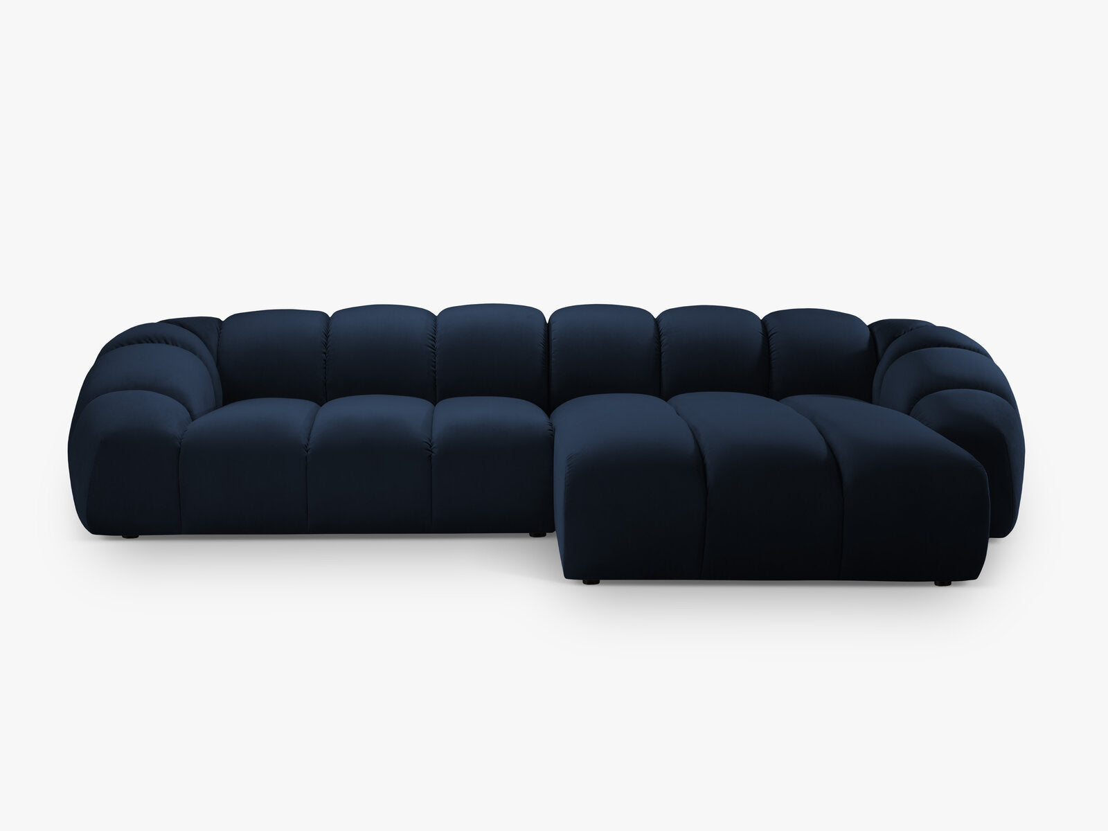 Micadoni Ecksofa Diana 4-Sitzer Rechts Samt Königsblau
