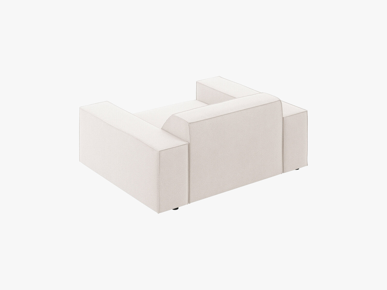 Micadoni Sessel Jodie 1-Sitzer Strukturierter Stoff Megan Helles Beige