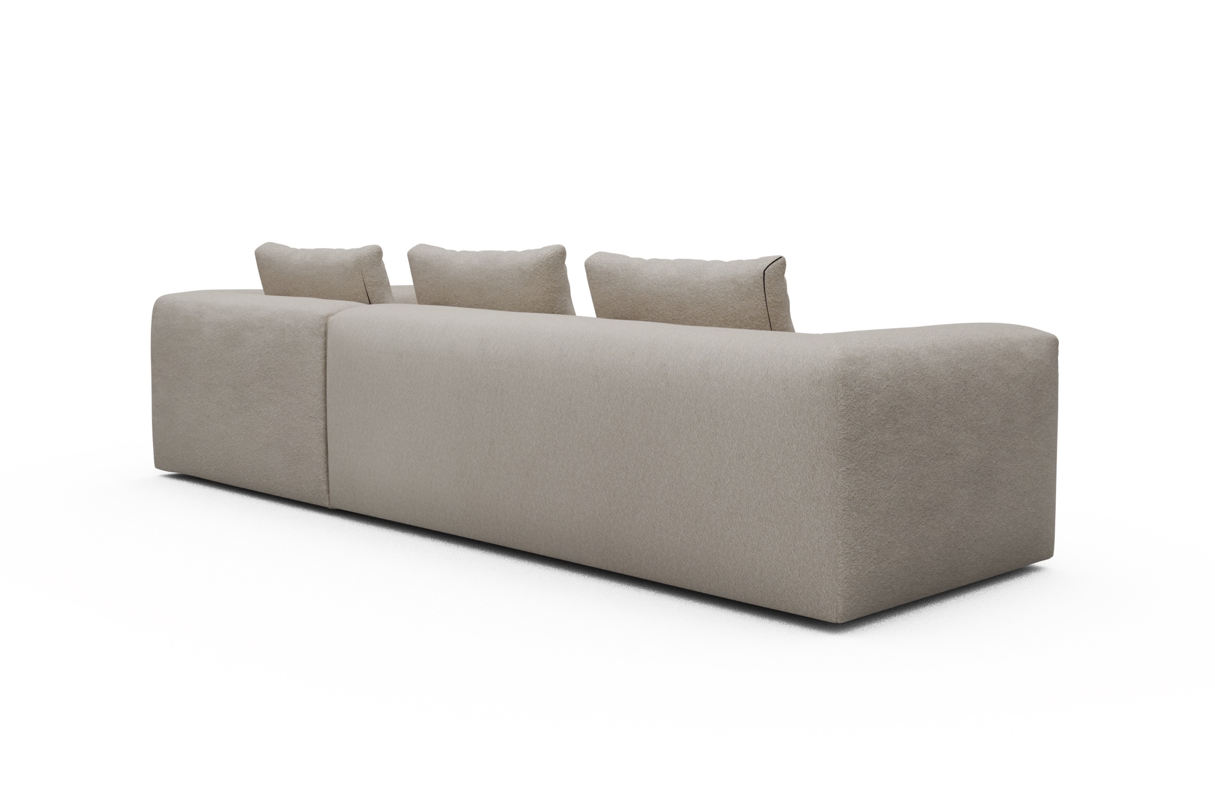 Ecksofa Fred Relax-Ecke rechts mit 2,5-Sitzer Aivi-Lace-Beige