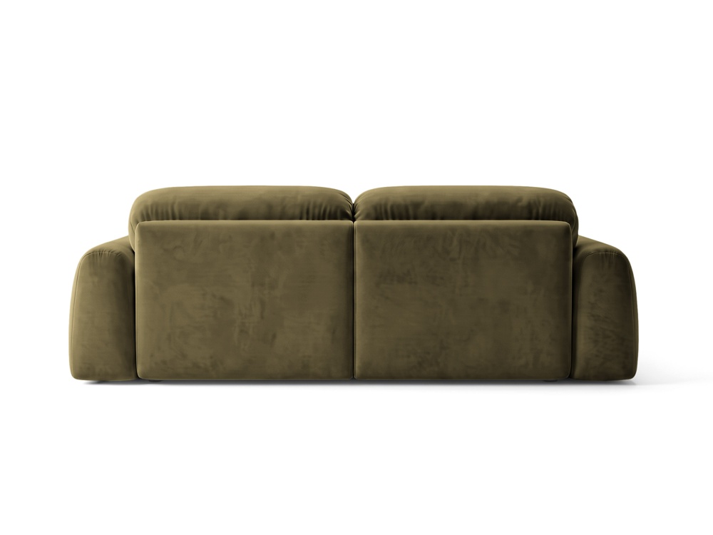 Cosmopolitan Design Ecksofa Milan 3-Sitzer Samt Bluvel Grün Rechts