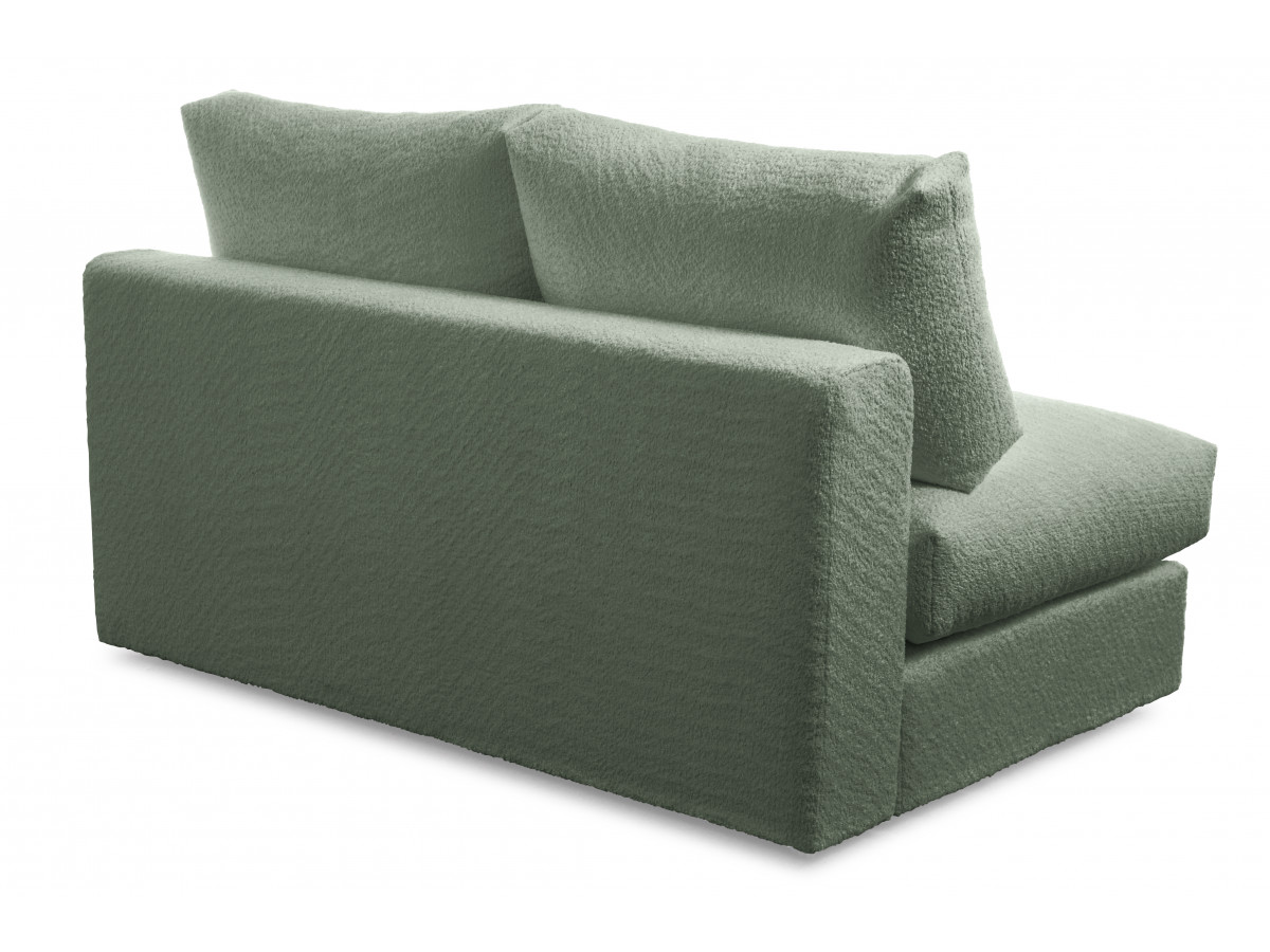Bobochic Paris Sofamodul 2-Sitzer Bouclé-Stoff Grün