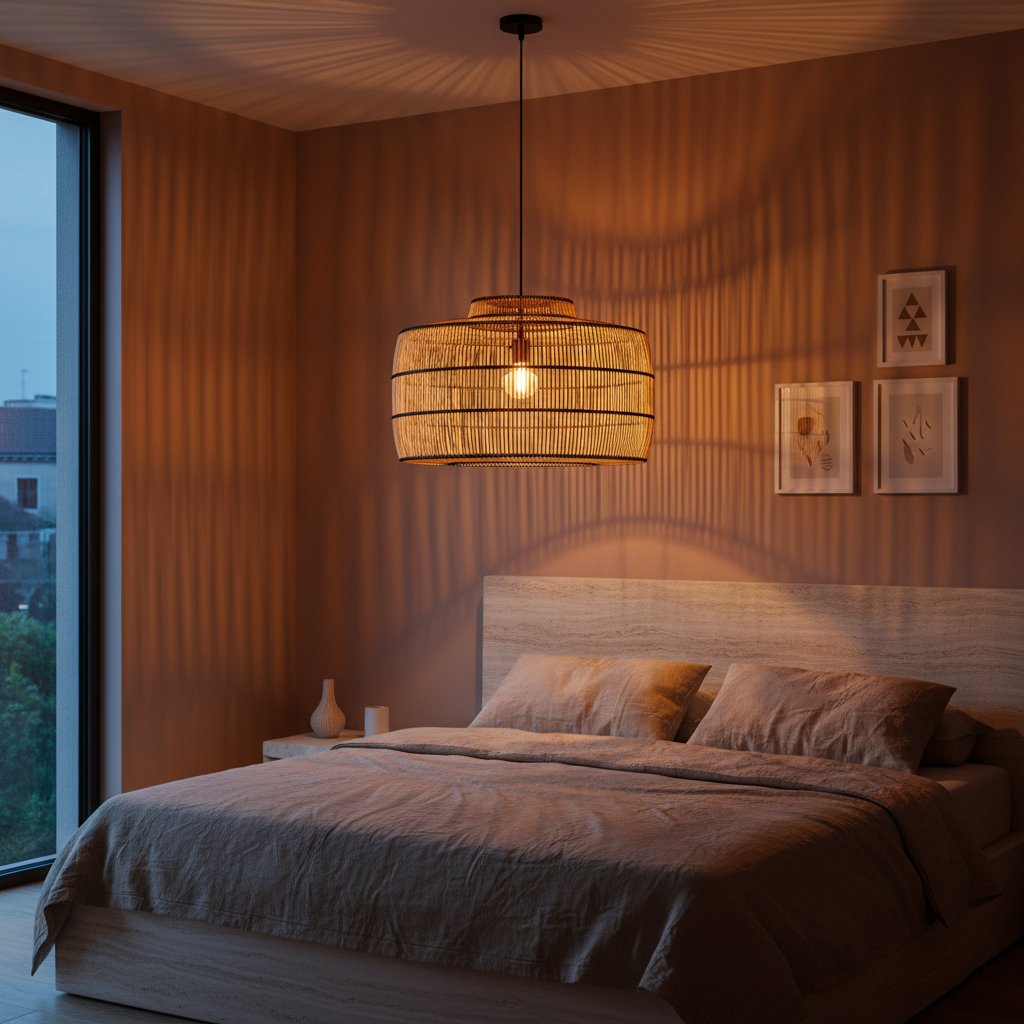 Raw Materials Pendelleuchte Stella Rattan