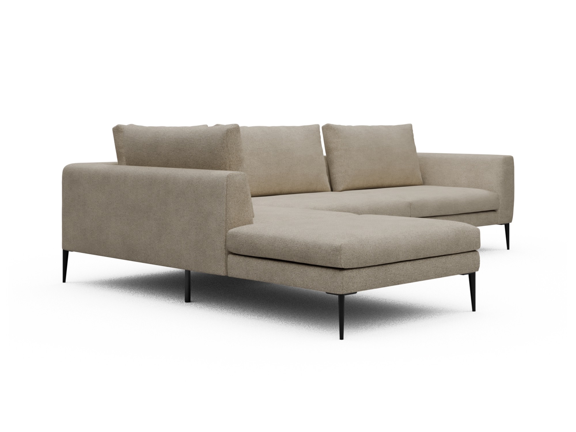 Skandi Home Ecksofa Paul Relax-Ecke links mit 3-Sitzer Boucle-Beige moebelfaktor
