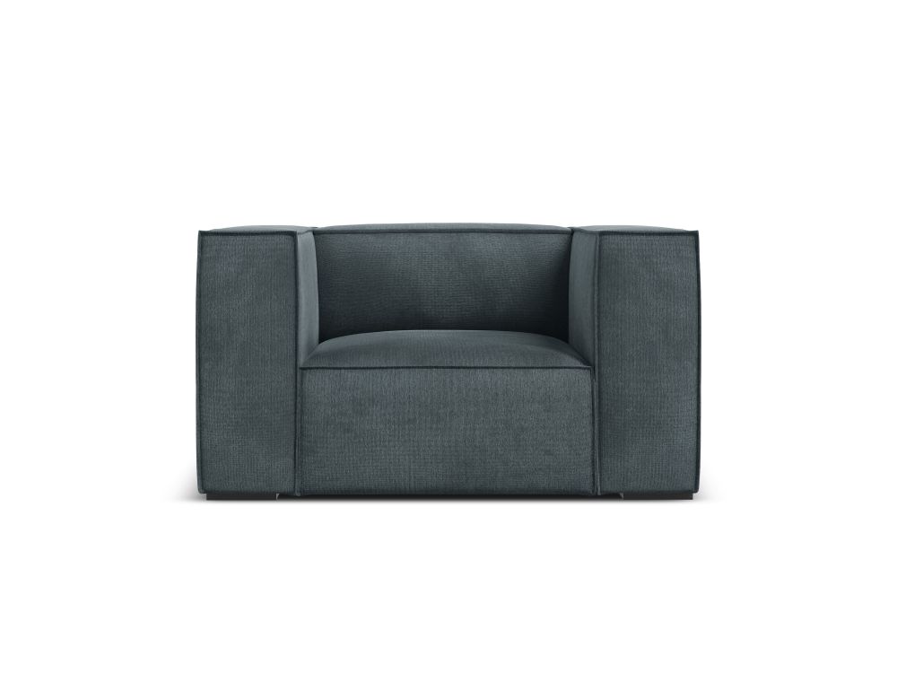 Cosmopolitan Design Sessel Turin Strukturierter Stoff Rosario Blaugrau