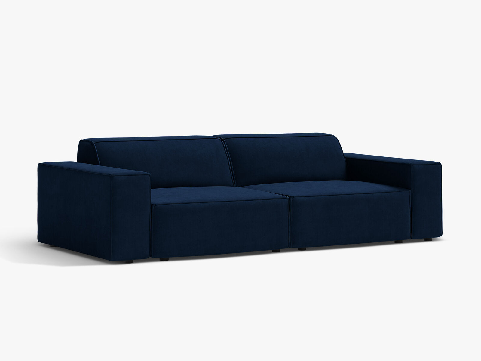 Micadoni 3-Sitzer Sofa Jodie Samt Bluvel Königsblau