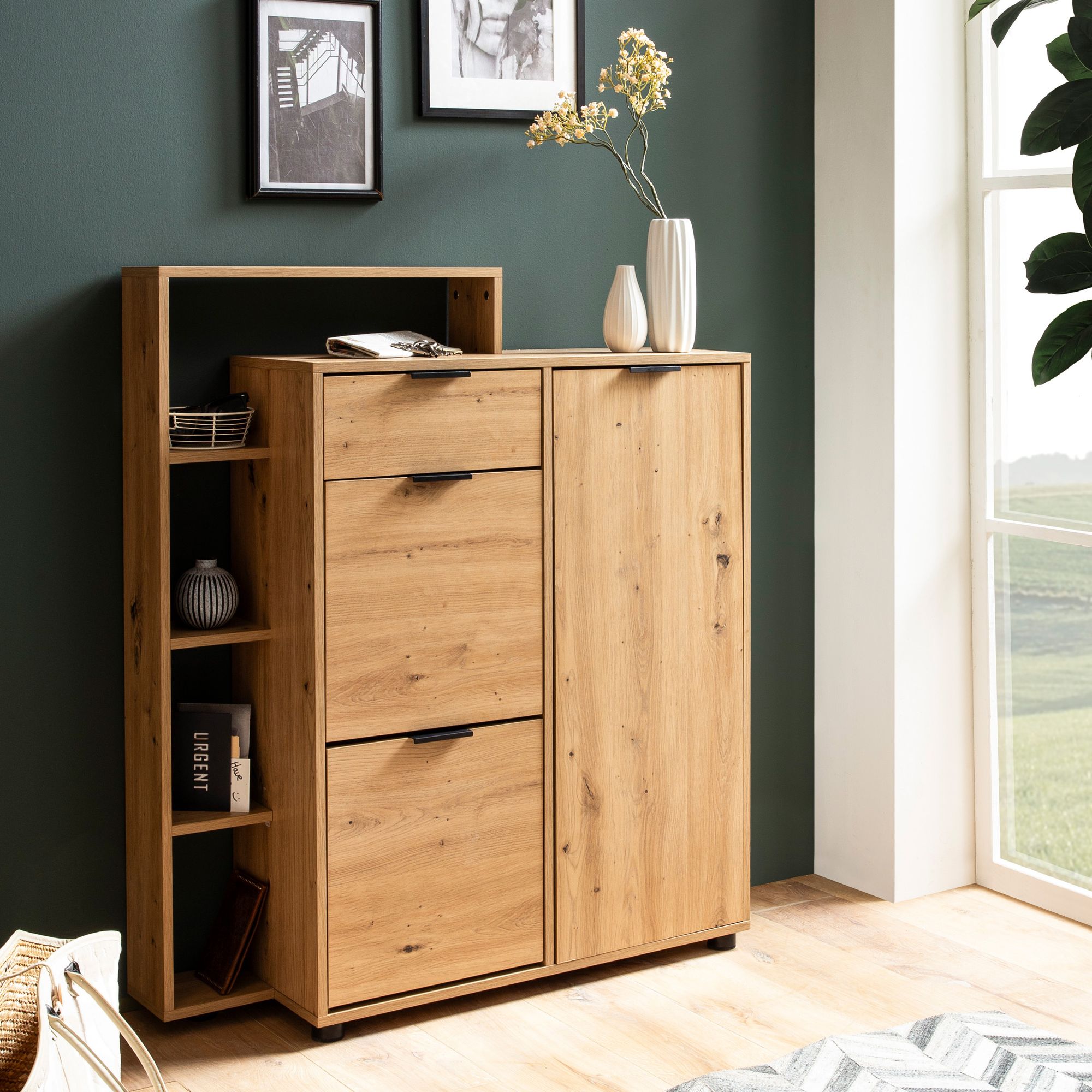 Schuhschrank Erfjord Braun 98 × 30 × 110 cm