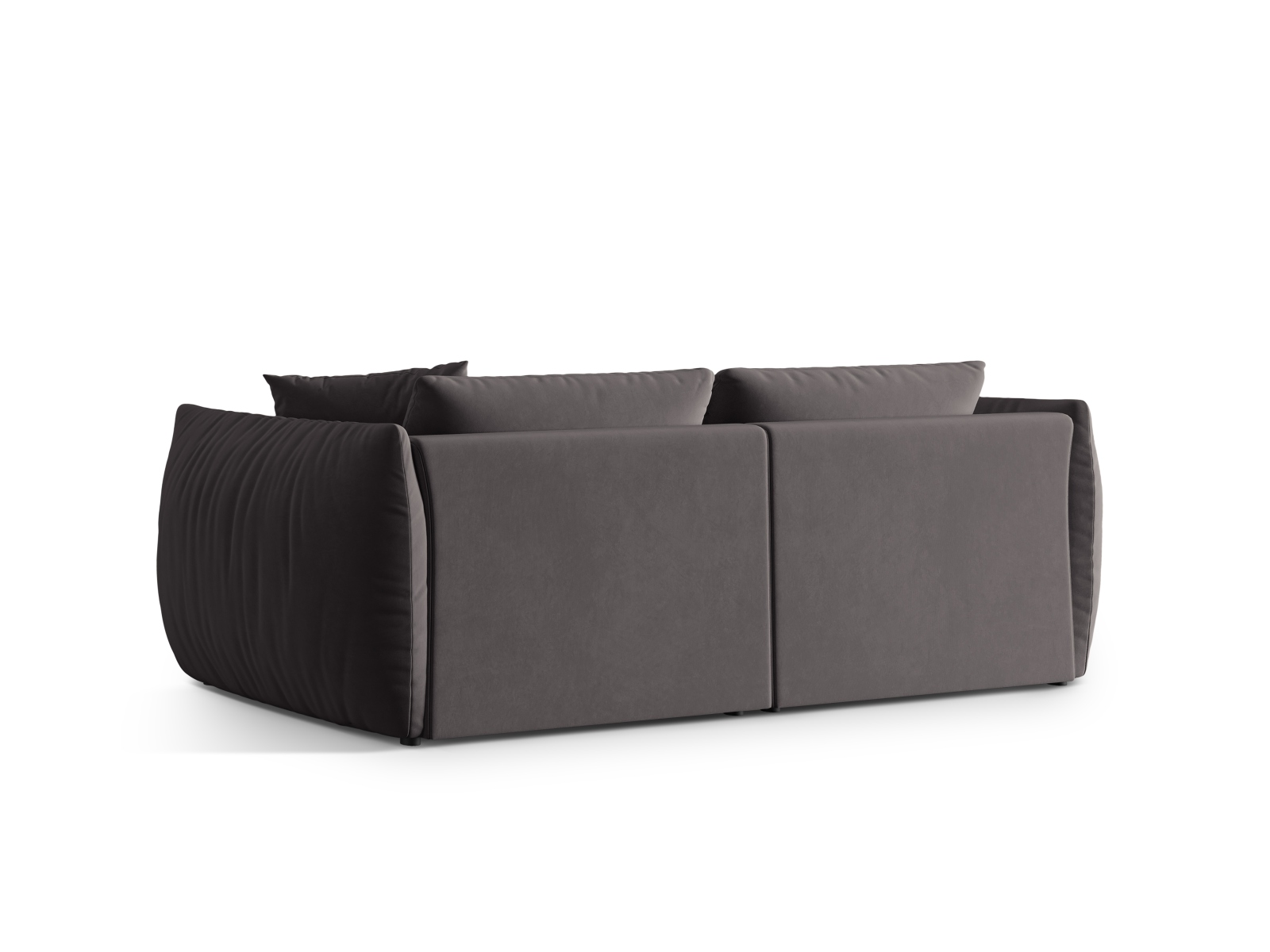 Micadoni Sofa Chris 4-Sitzer Samt Dunkelgrau