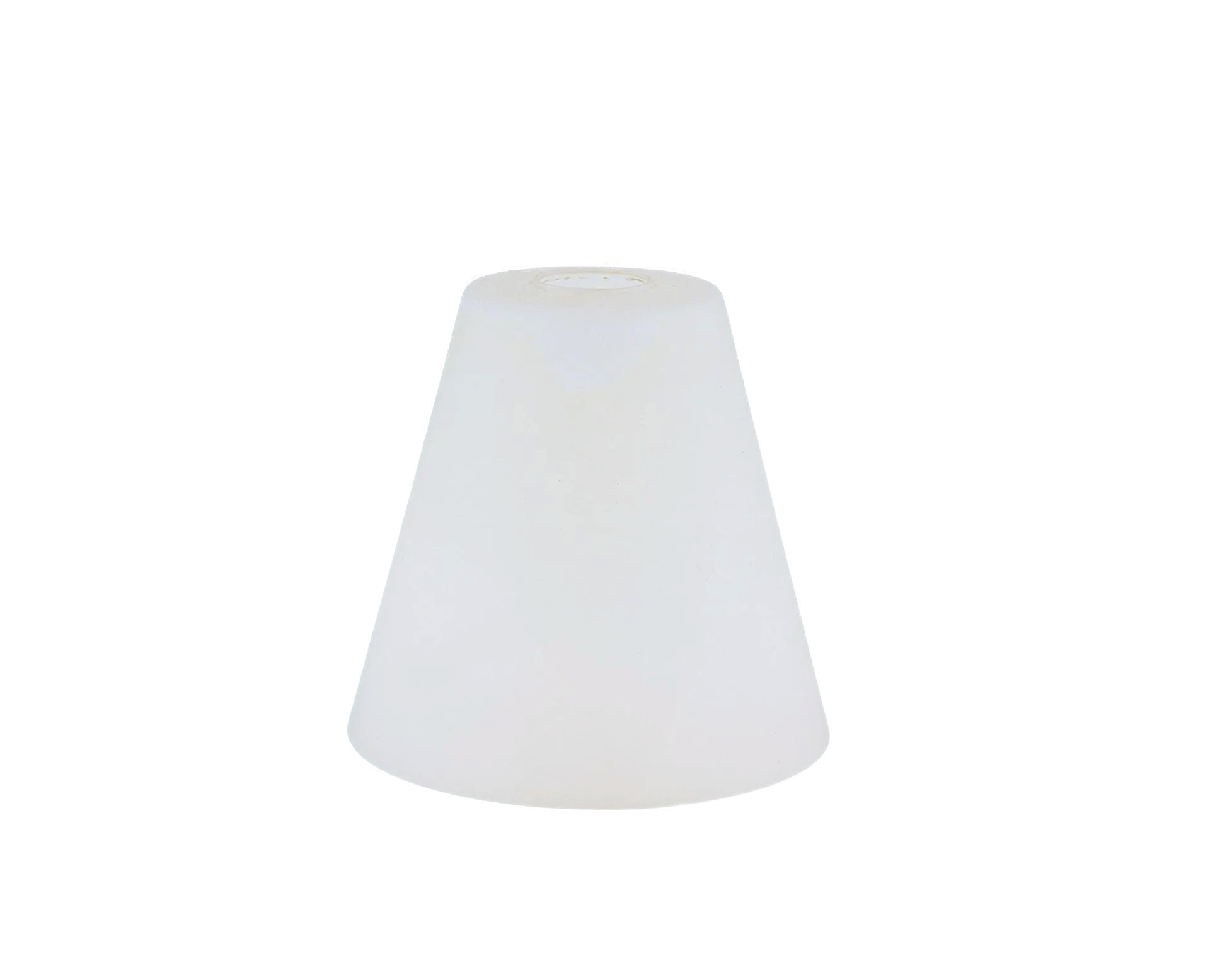 Berliner Messinglampen Glasschirm Nr. 142 Kegelform, Opalglas weiß satiniert