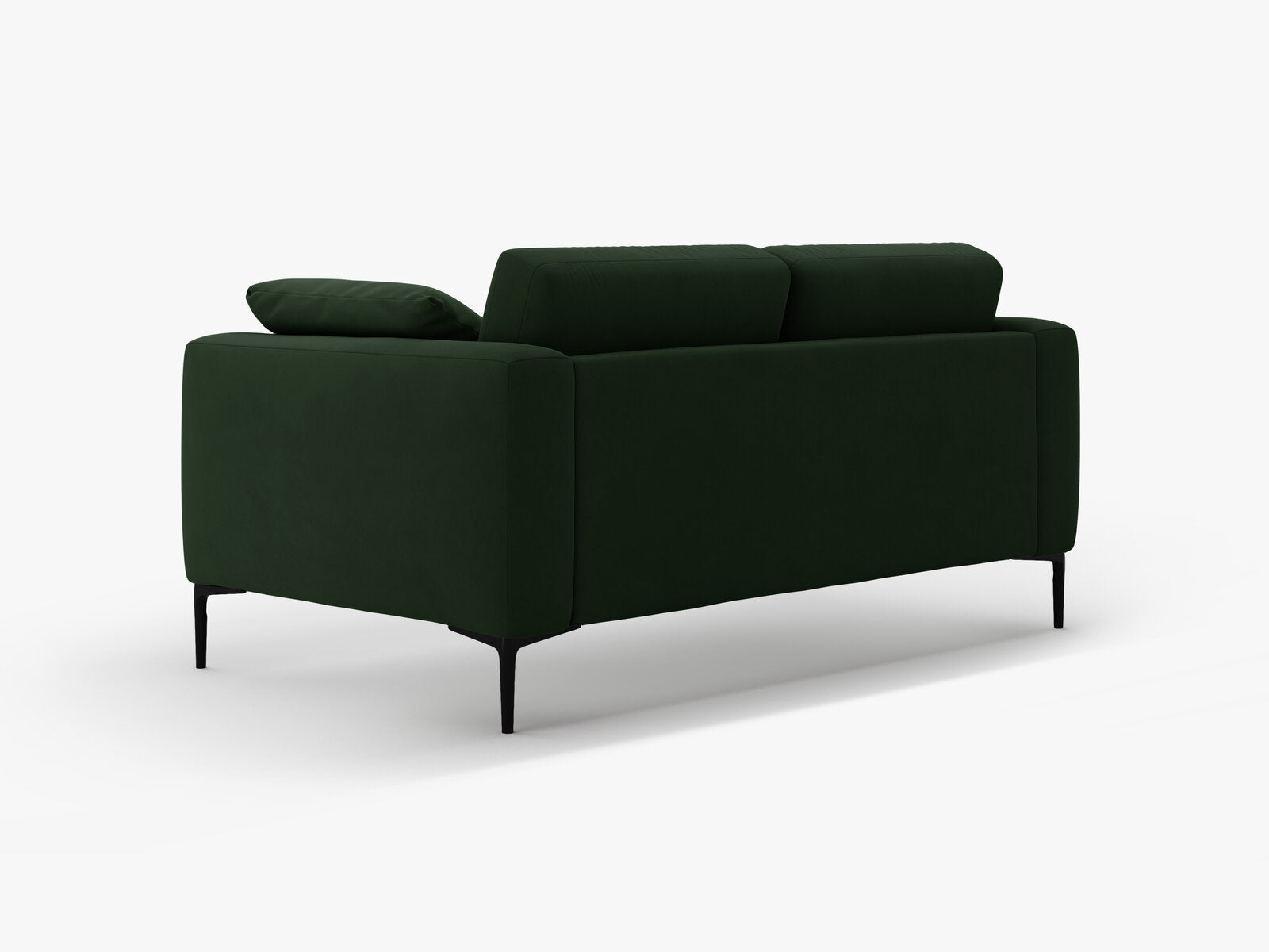 Micadoni Sofa Bemy 2-Sitzer Samt Flaschengrün