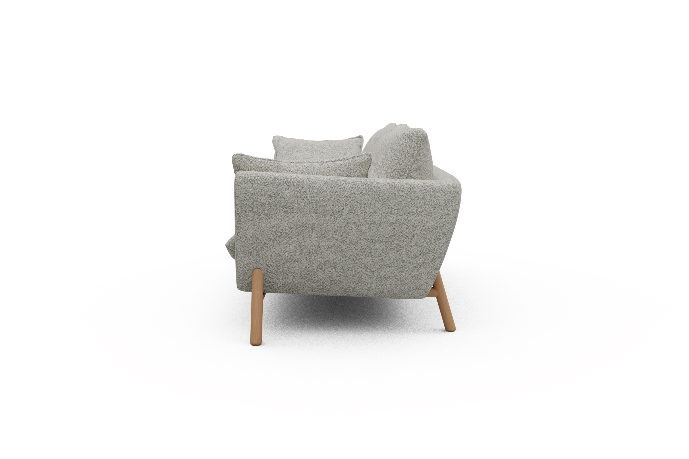 Sofa Emil 2-Sitzer Beinfarbe Eiche Natur Vanora-Warm-Sand