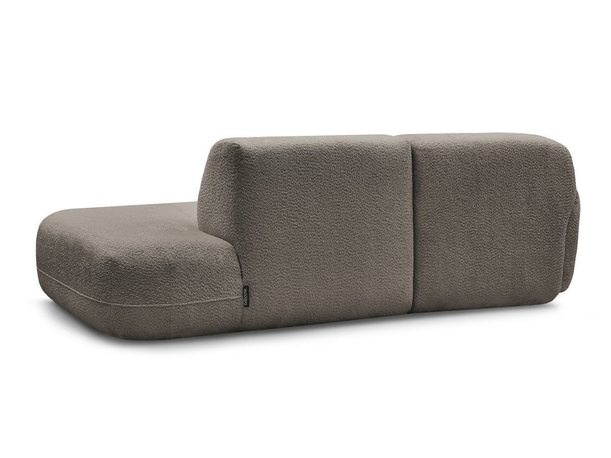 Bobochic Anda Ecksofa 241 × 163 cm Chenille Taupe Ecke links