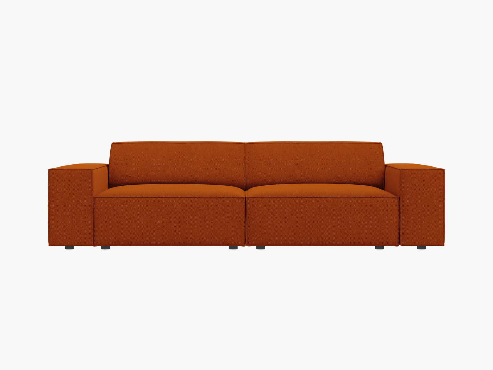 Micadoni 3-Sitzer Sofa Jodie Strukturierter Stoff Megan Terrakotta