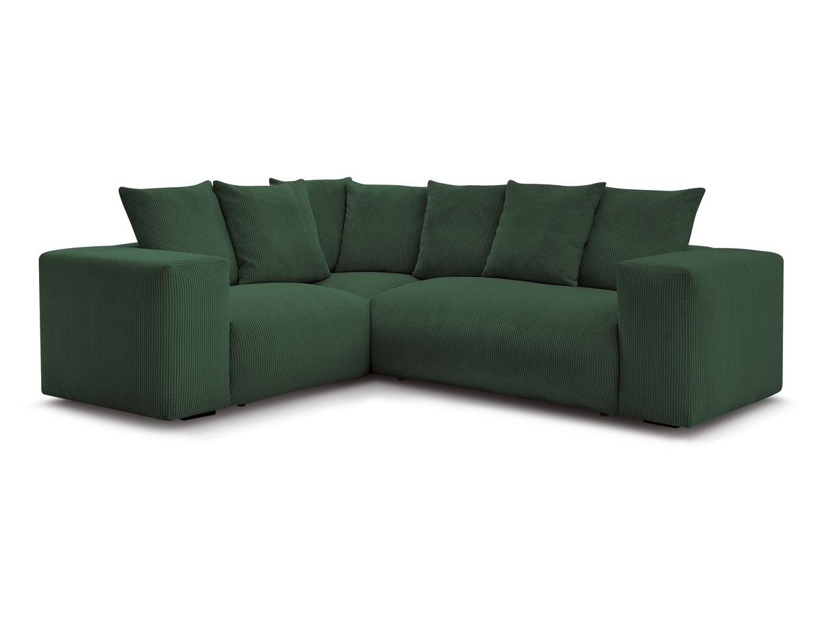 Bobochic Voltaire Ecksofa 268 × 214 cm Cordsamt Grün Ecke links