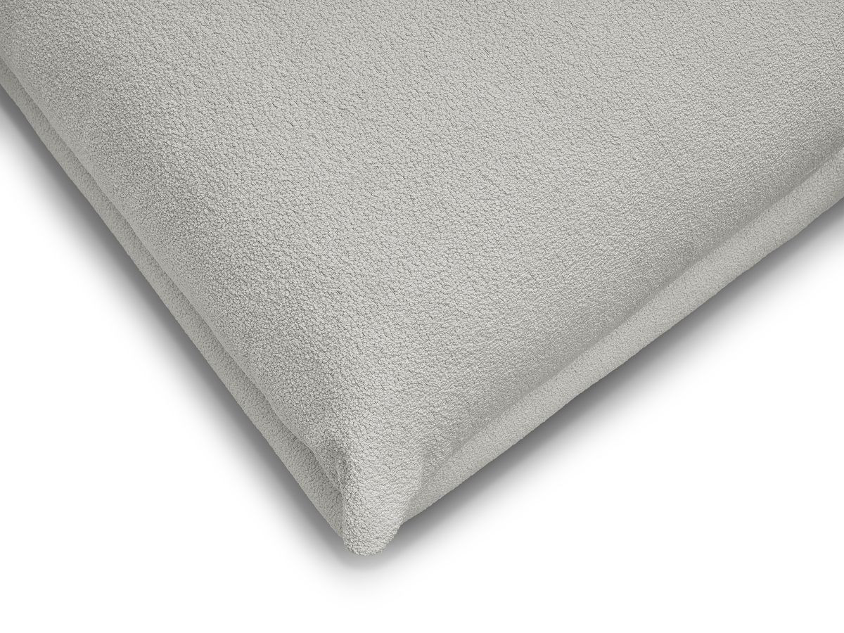 Bobochic Ernest Pouf Bouclé-Stoff Hellgrau