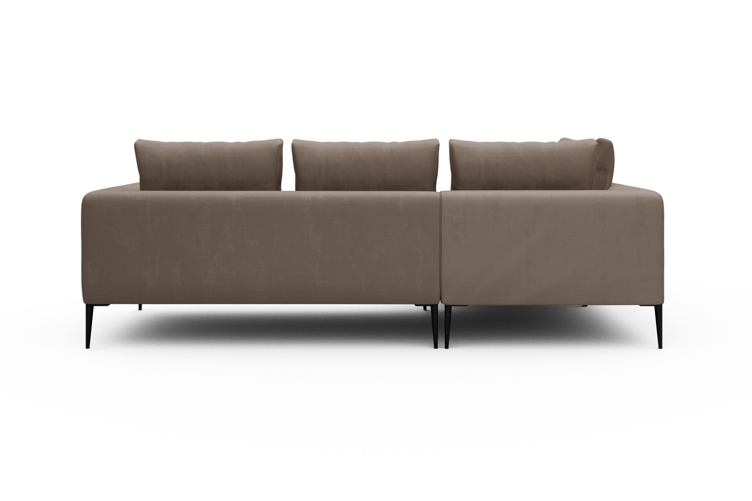 Ecksofa Paul Relax-Ecke links mit 2-Sitzer Cordufine-Biege