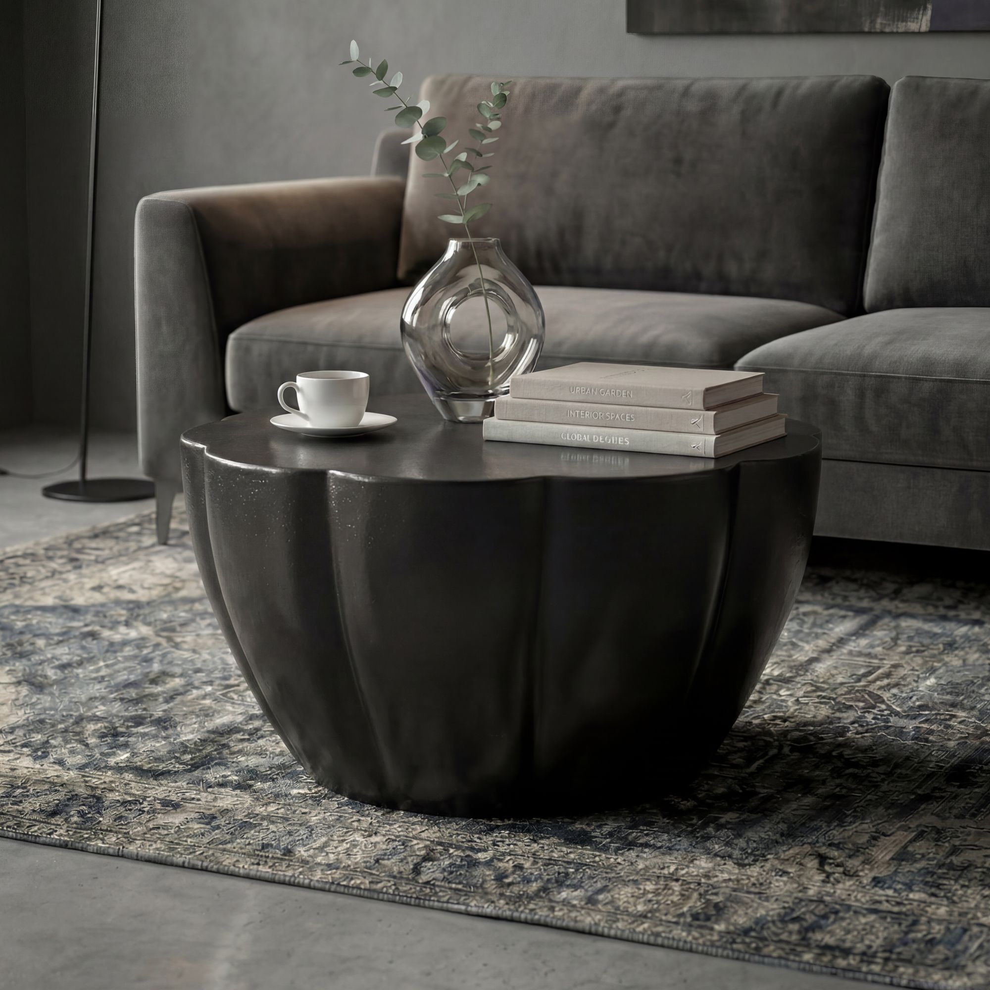 Couchtisch Kvam Aluminium Schwarz Ø 60 cm