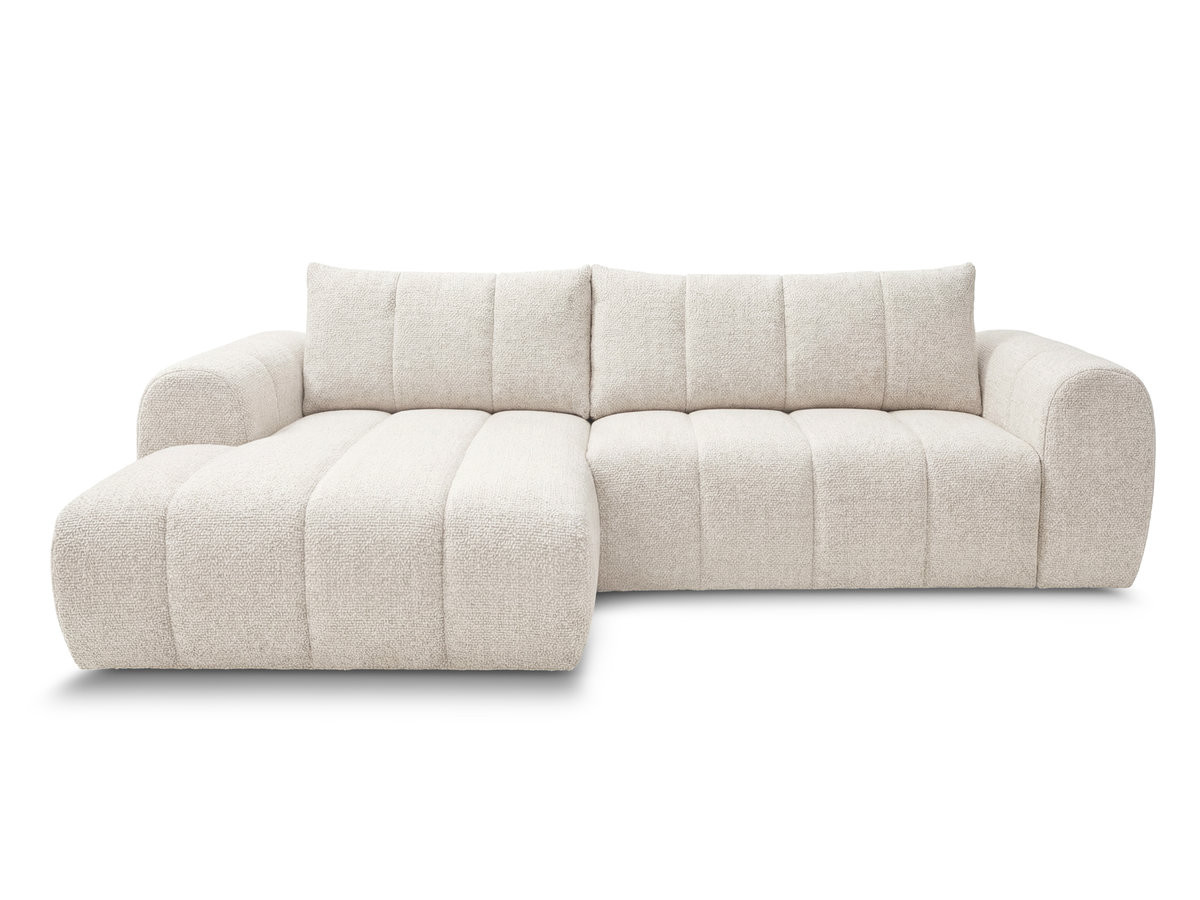 Bobochic Nesty Ecksofa 272 cm Melange-Stoff Beige Ecke links