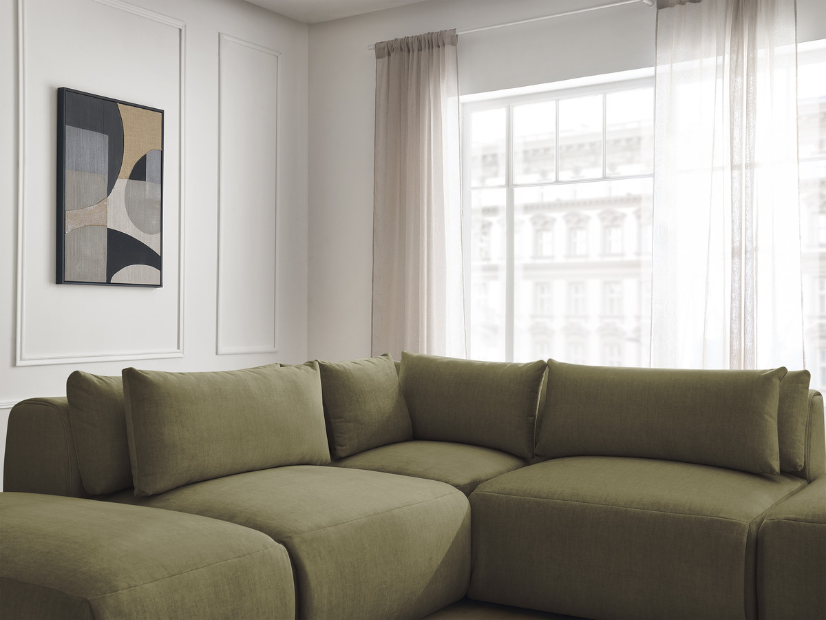 Bobochic Jana Ecksofa Samt Grün