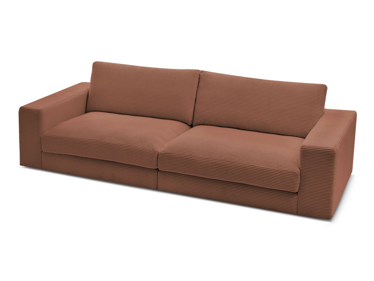 Bobochic Leonard Sofa 3-Sitzer 234 × 109 cm Cordsamt Orange