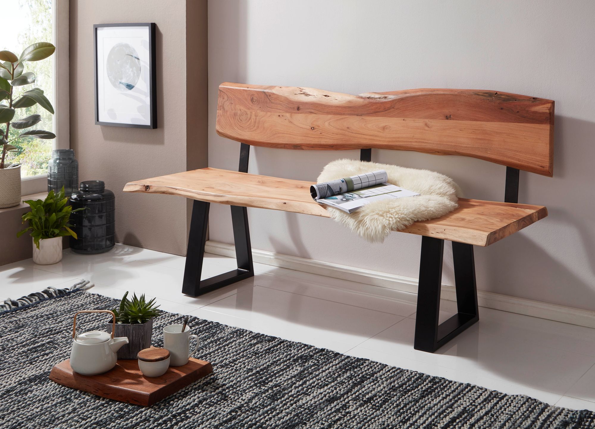 Essbank Baldur Akazie Massivholz 180 × 60 × 85,5 cm