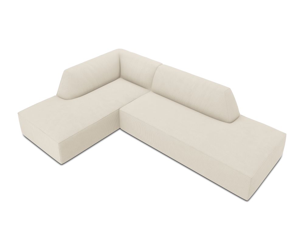 Cosmopolitan Design Ecksofa Siena 4-Sitzer offen Kord Scala Helles Beige Links