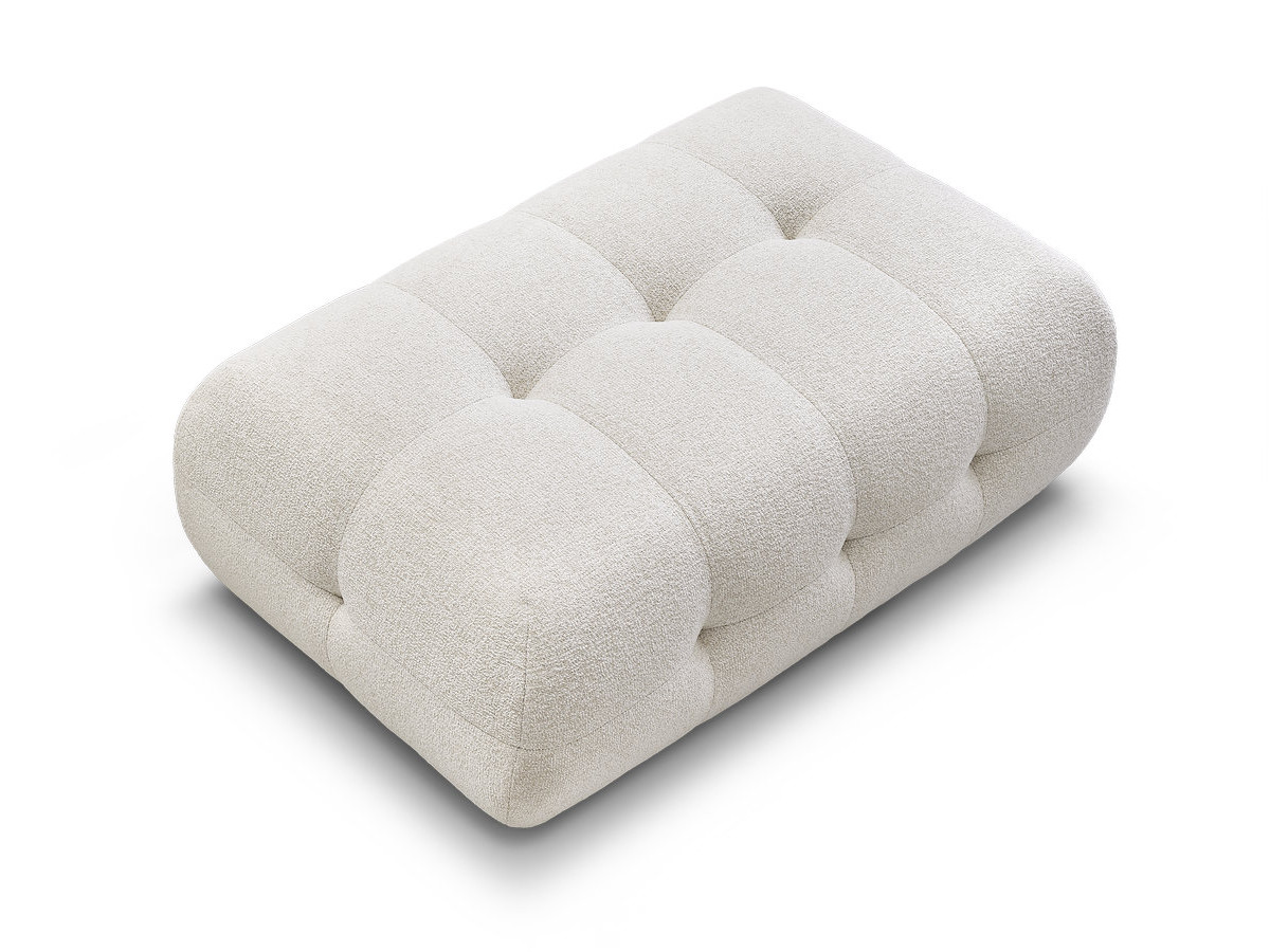 Bobochic Laura Pouf 135 × 84 cm Melange-Stoff Beige