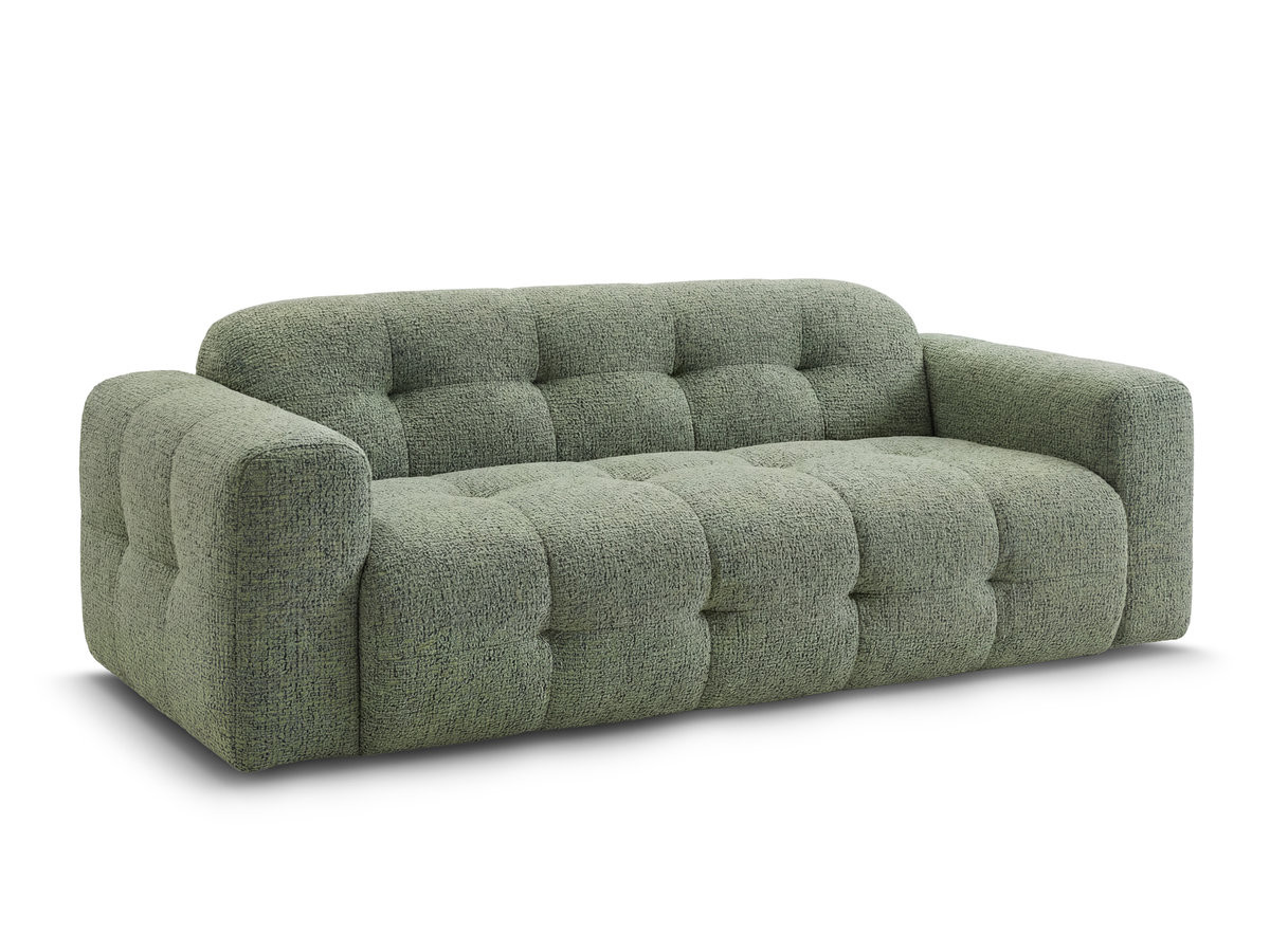 Bobochic Laura Sofa 3-Sitzer Melange-Stoff Hellgrün