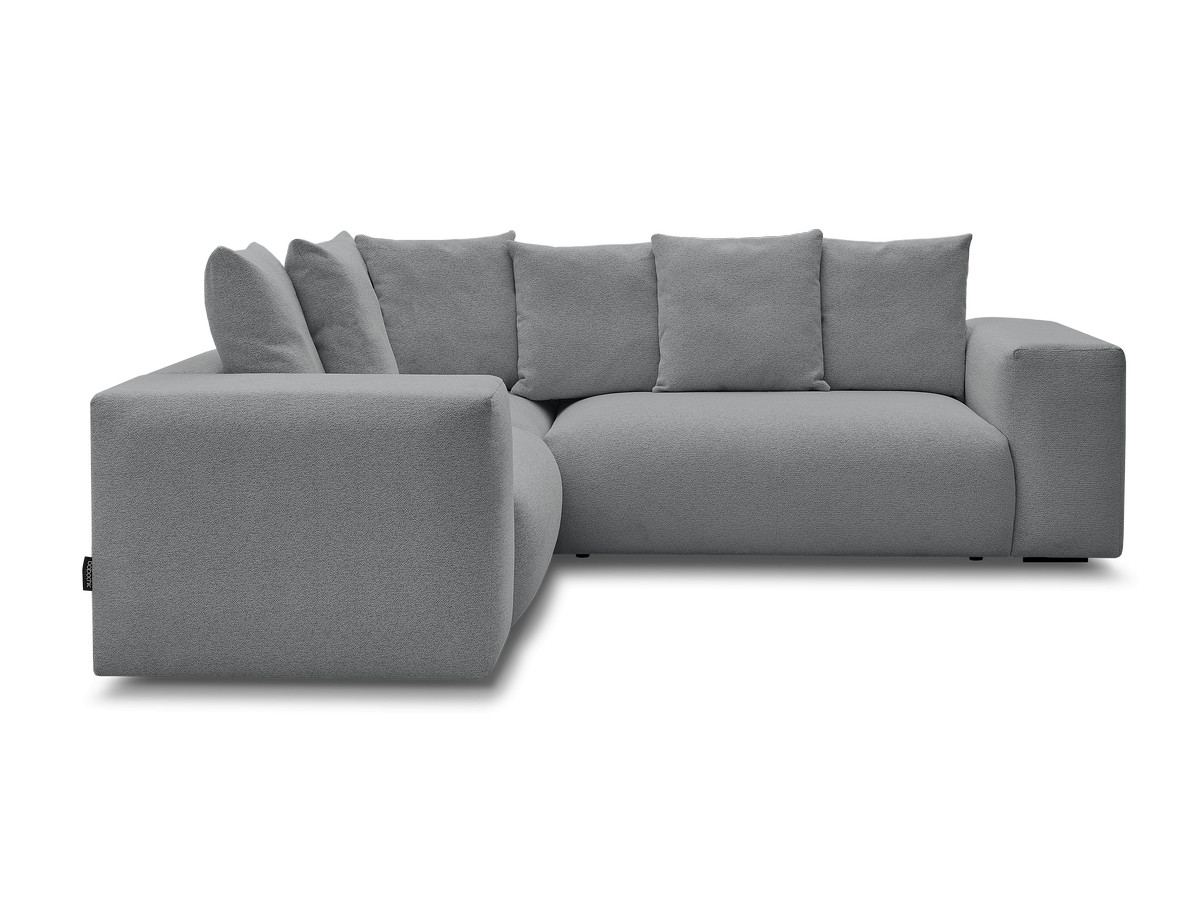 Bobochic Voltaire Ecksofa 268 × 214 cm Melange-Stoff Dunkelgrau Ecke links