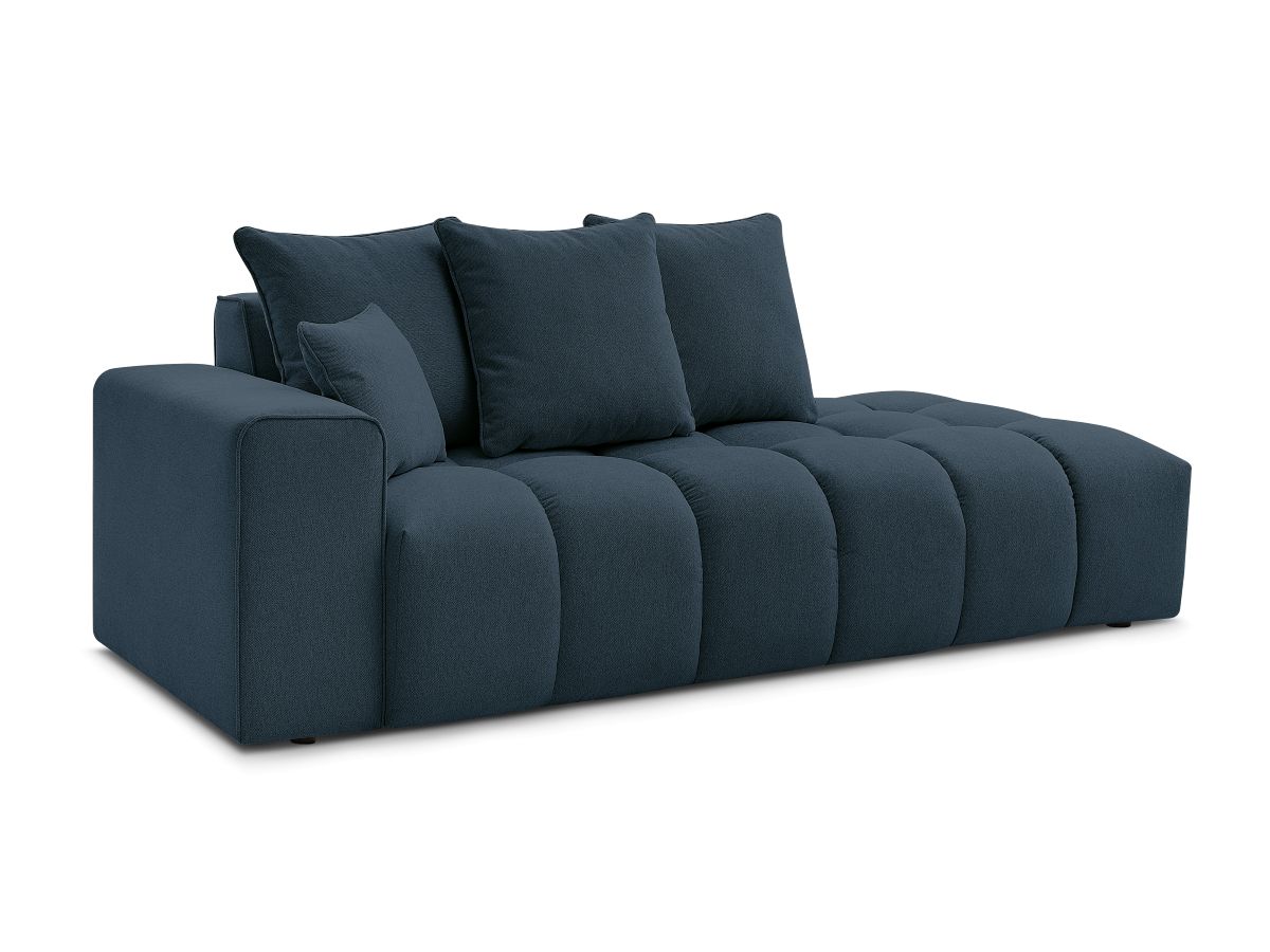 Bobochic Mont-blanc Sofa 4-Sitzer Melange-Stoff Dunkelblau Armlehne links