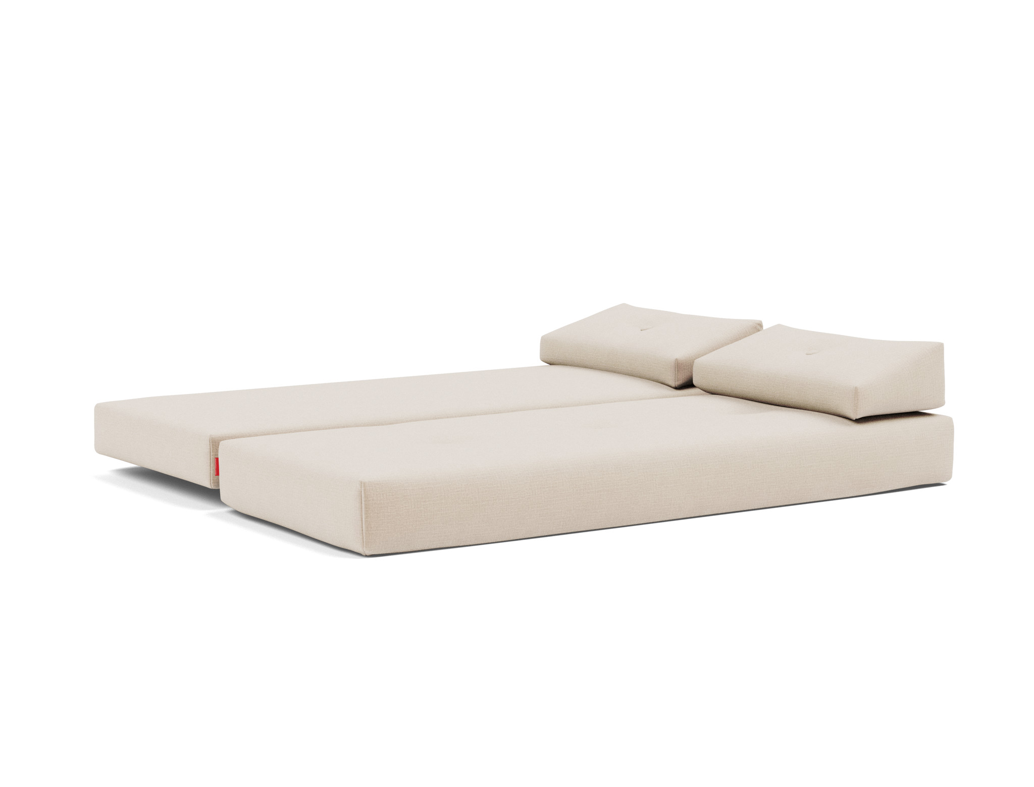 Tagesbett Sigmund Chenille Esina 410-Almond-Beige Beine Indu schwarz