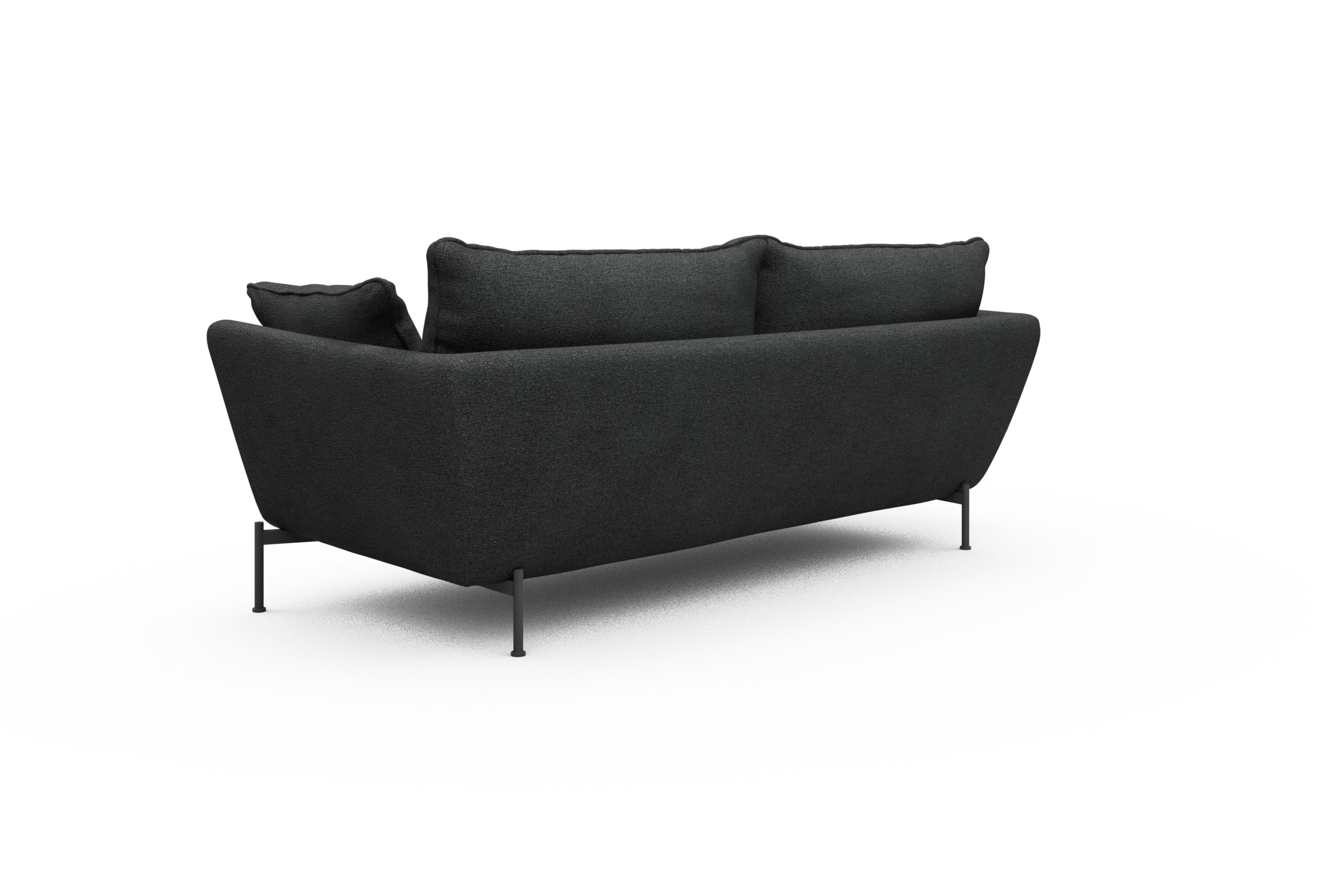 Sofa Anton PREMIUM 3-Sitzer Boucle-Charcoal
