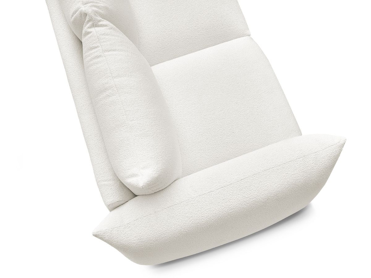 Bobochic Ernest Sofa 2-Sitzer Bouclé-Stoff Weiß