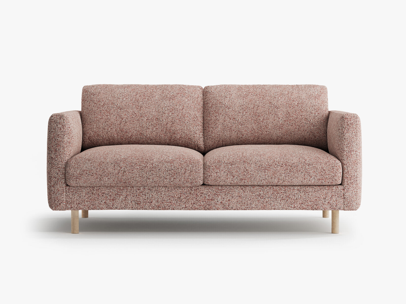 Micadoni Sofa Eden 2-Sitzer Strukturierter Stoff Rosa Melange