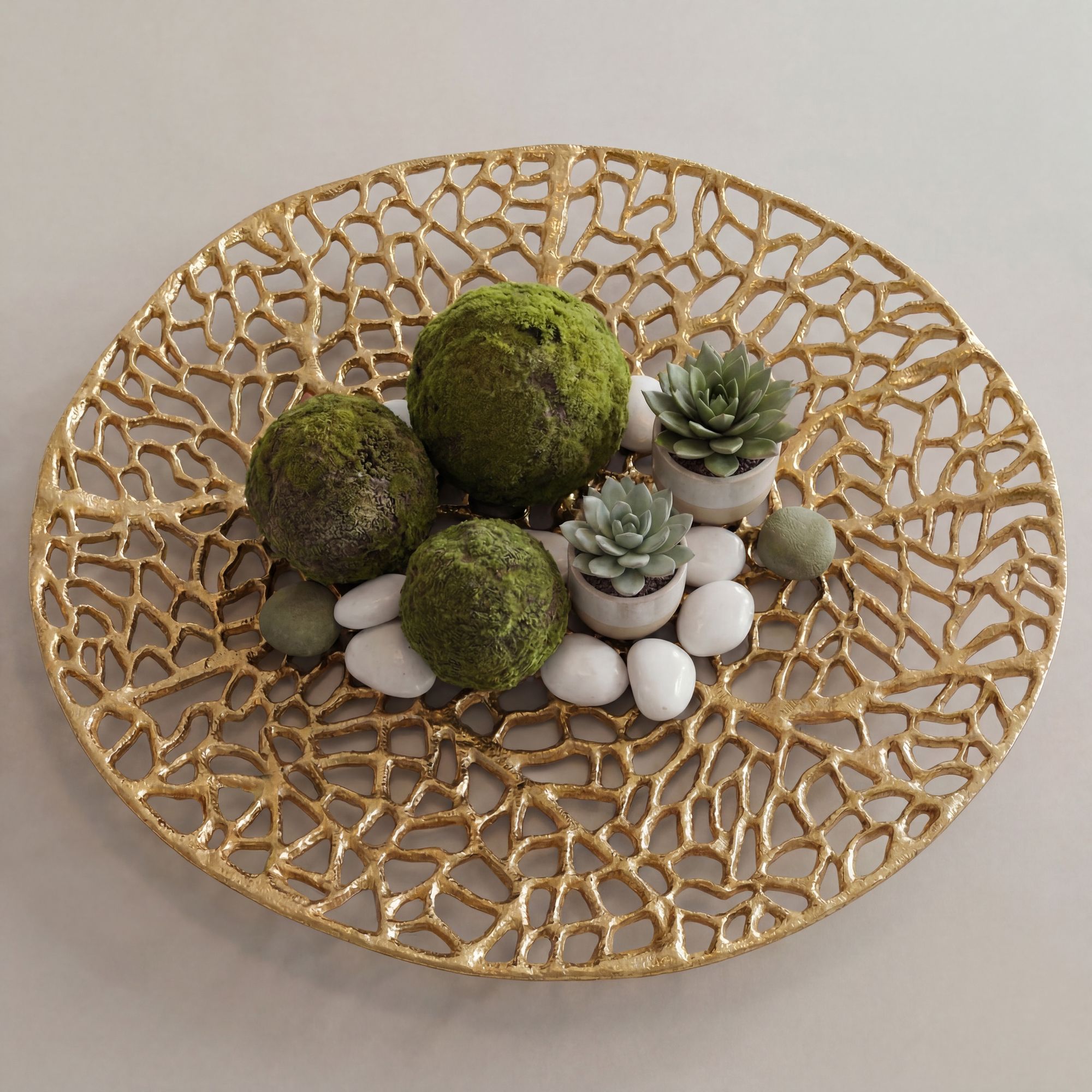 Dekoschale Lonevag Aluminium Gold Ø 44 cm