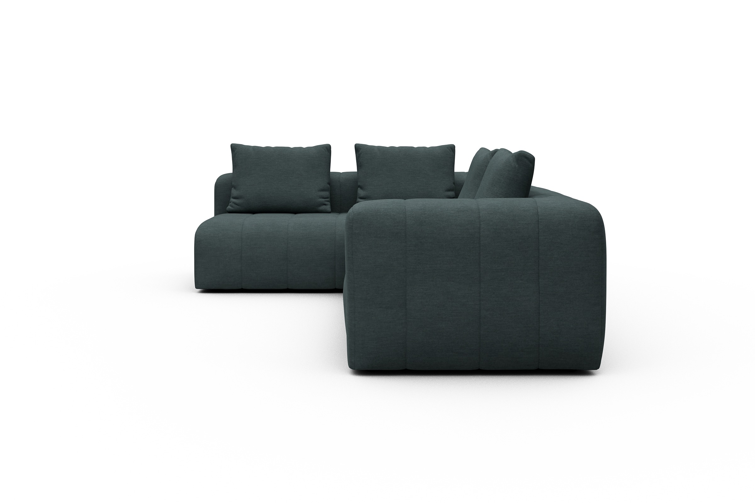 Ecksofa Hugo 2x 2,5-Sitzer Armlehne rechts Vivus-Blue